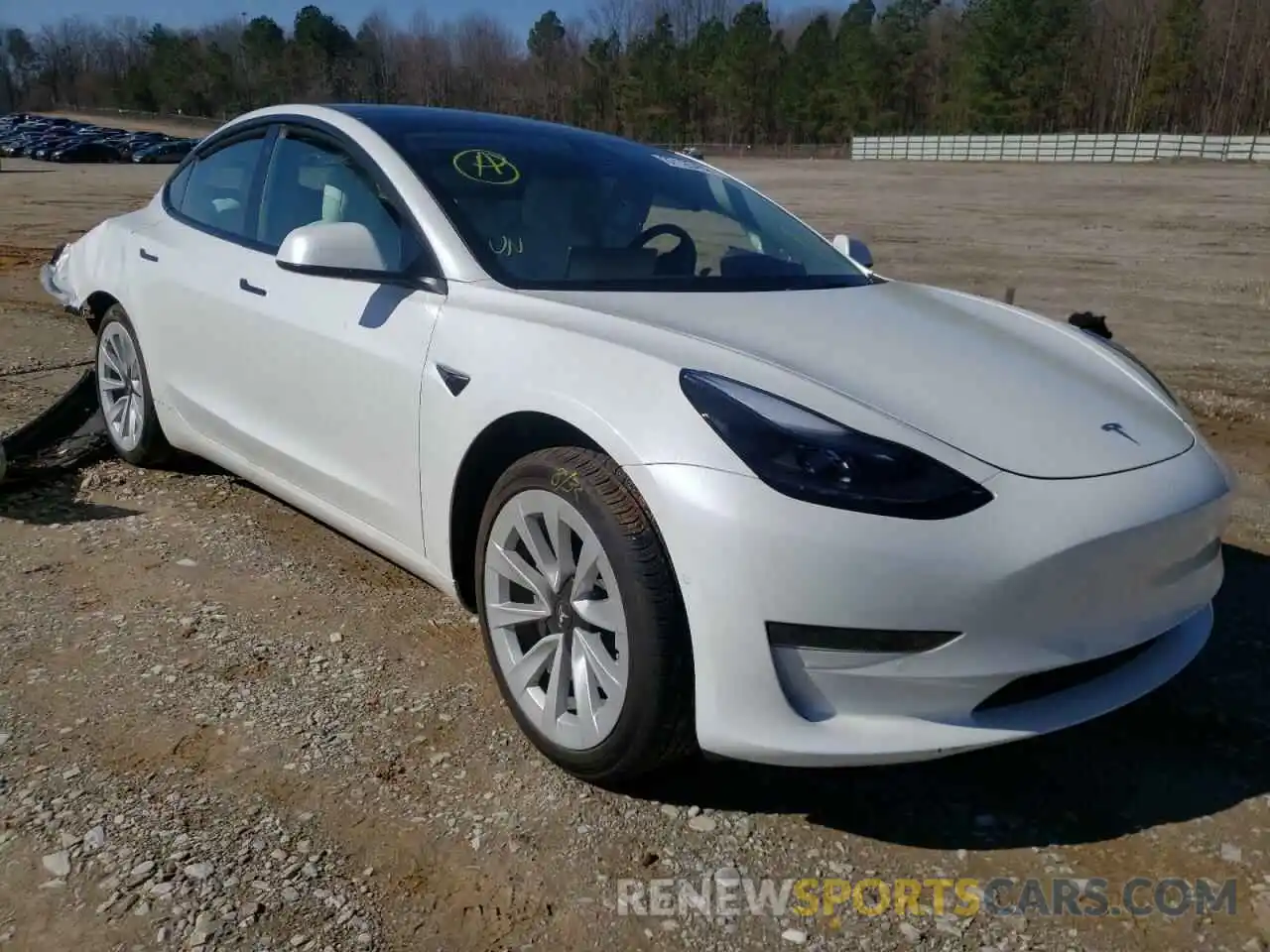 1 Photograph of a damaged car 5YJ3E1EAXMF085894 TESLA MODEL 3 2021