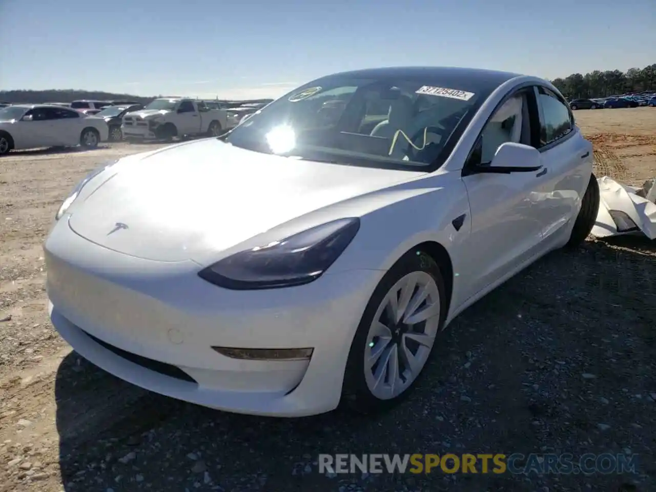 2 Photograph of a damaged car 5YJ3E1EAXMF085894 TESLA MODEL 3 2021