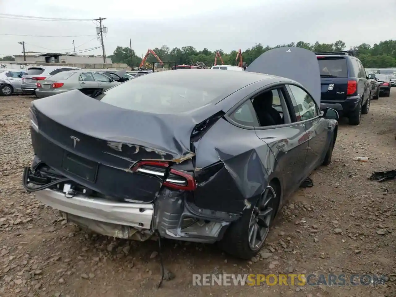 4 Photograph of a damaged car 5YJ3E1EAXMF086351 TESLA MODEL 3 2021