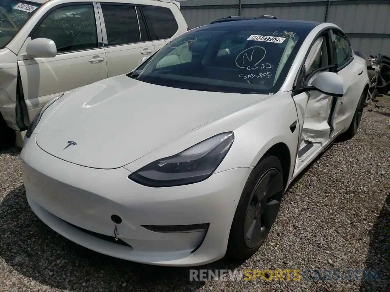 2 Photograph of a damaged car 5YJ3E1EAXMF089296 TESLA MODEL 3 2021