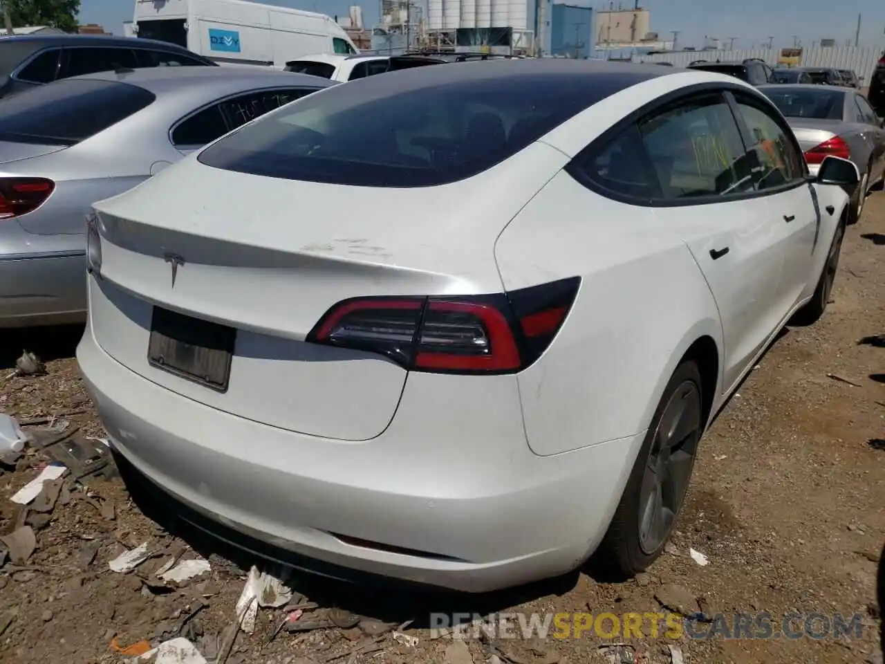 4 Фотография поврежденного автомобиля 5YJ3E1EAXMF089296 TESLA MODEL 3 2021