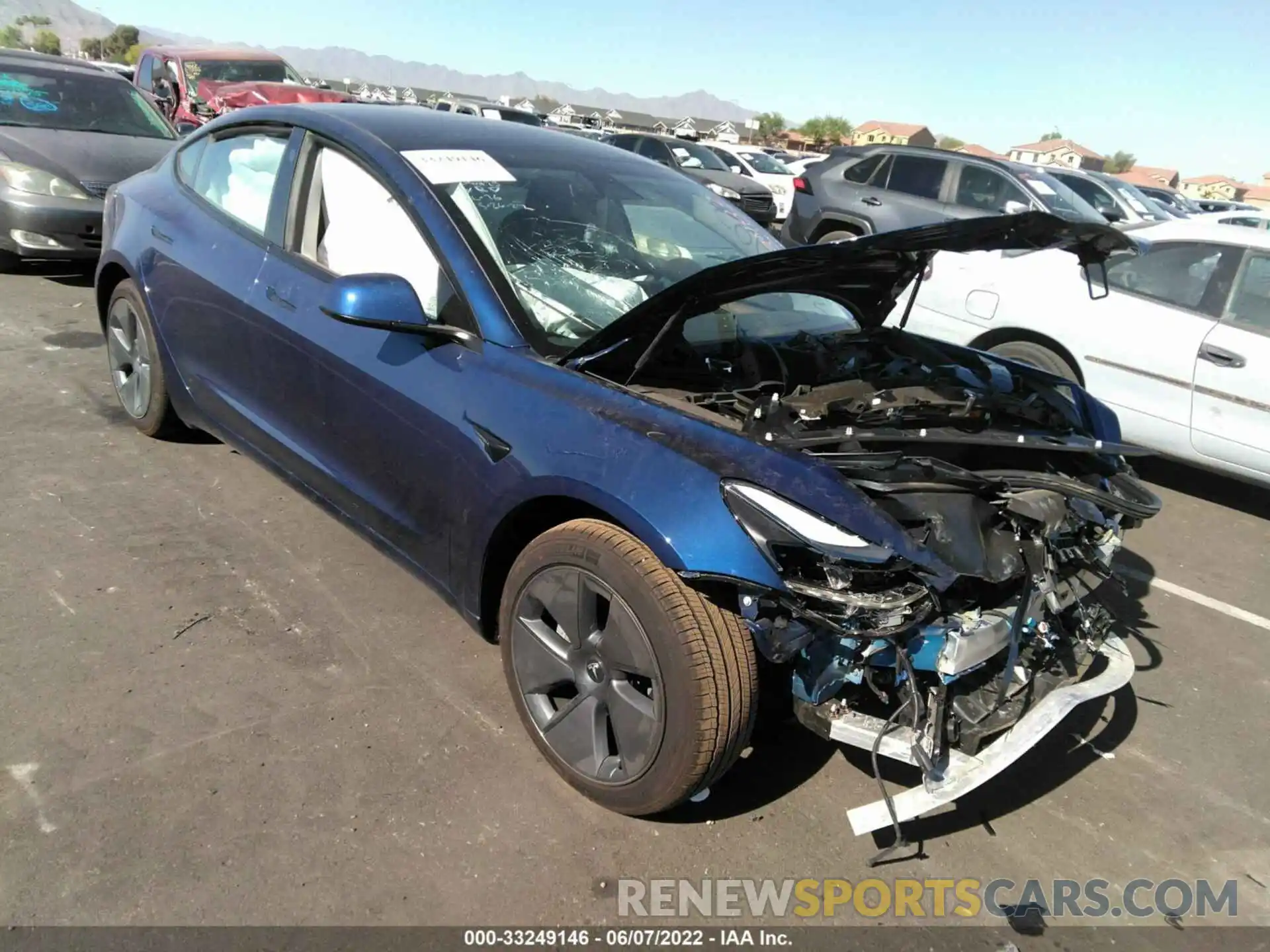 1 Photograph of a damaged car 5YJ3E1EAXMF090125 TESLA MODEL 3 2021