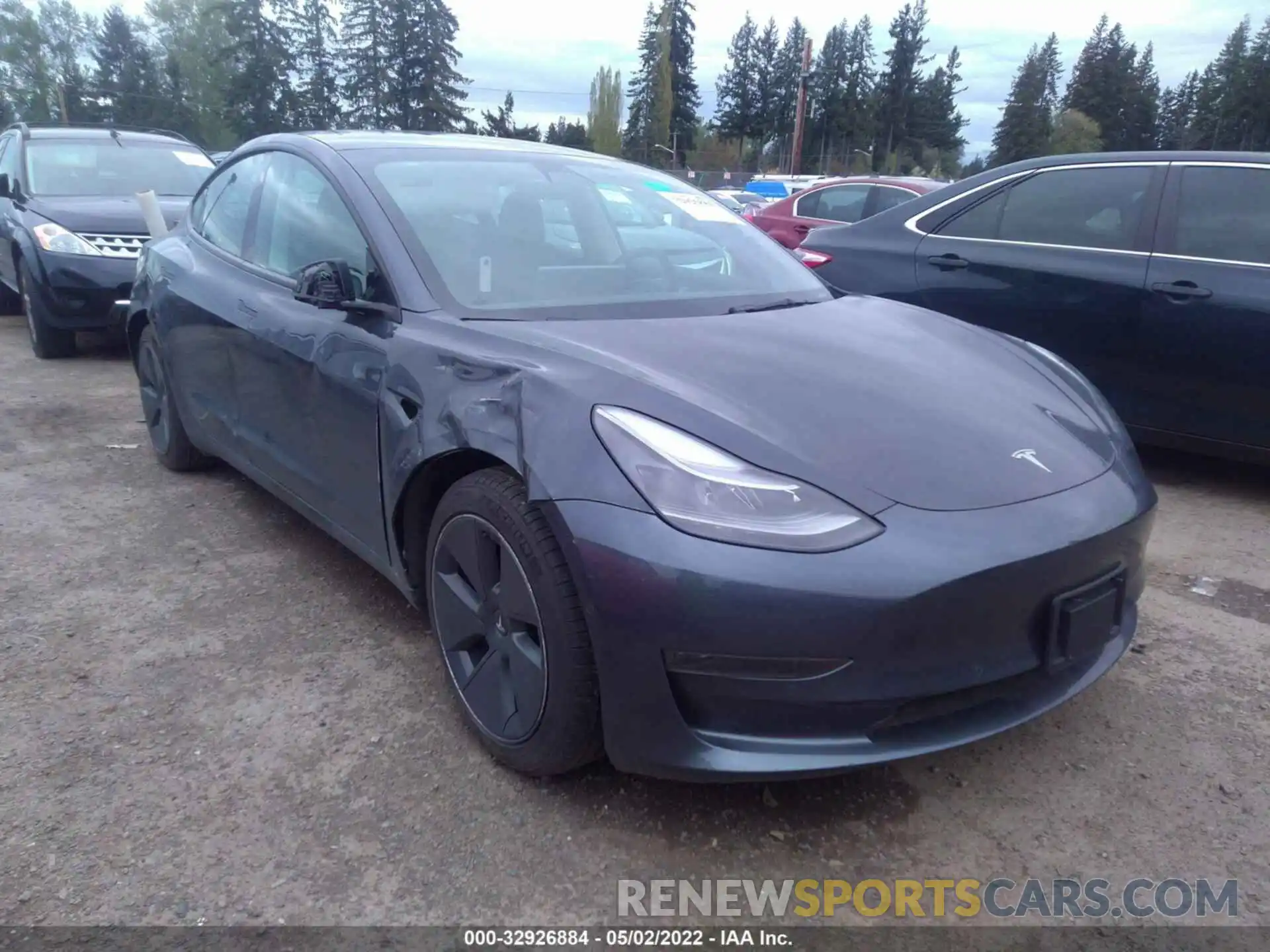 1 Photograph of a damaged car 5YJ3E1EAXMF096913 TESLA MODEL 3 2021