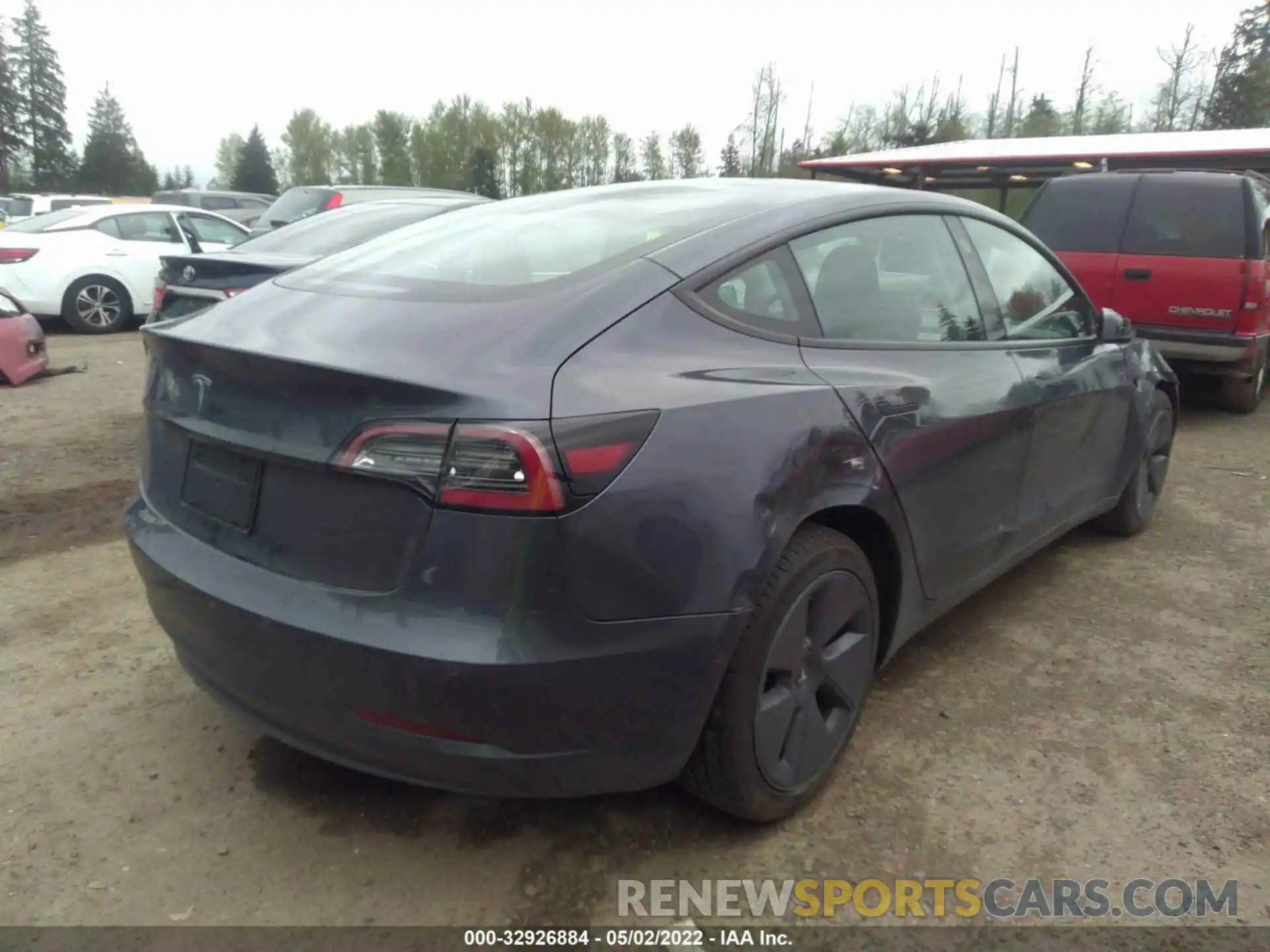 4 Фотография поврежденного автомобиля 5YJ3E1EAXMF096913 TESLA MODEL 3 2021