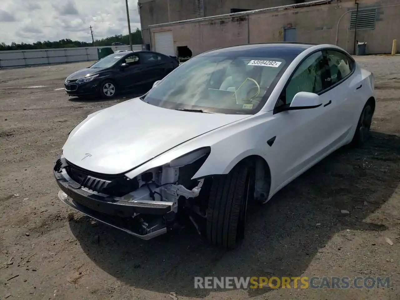 2 Photograph of a damaged car 5YJ3E1EAXMF099410 TESLA MODEL 3 2021