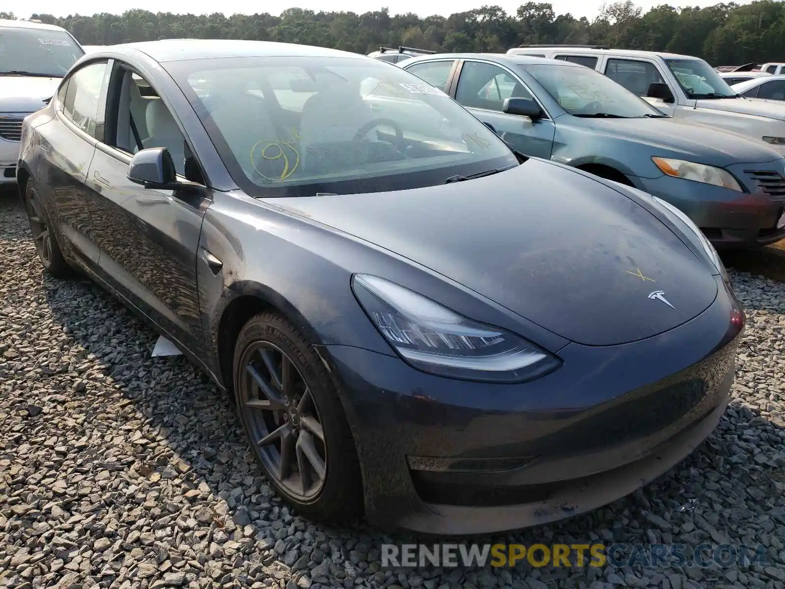 1 Photograph of a damaged car 5YJ3E1EAXMF854376 TESLA MODEL 3 2021