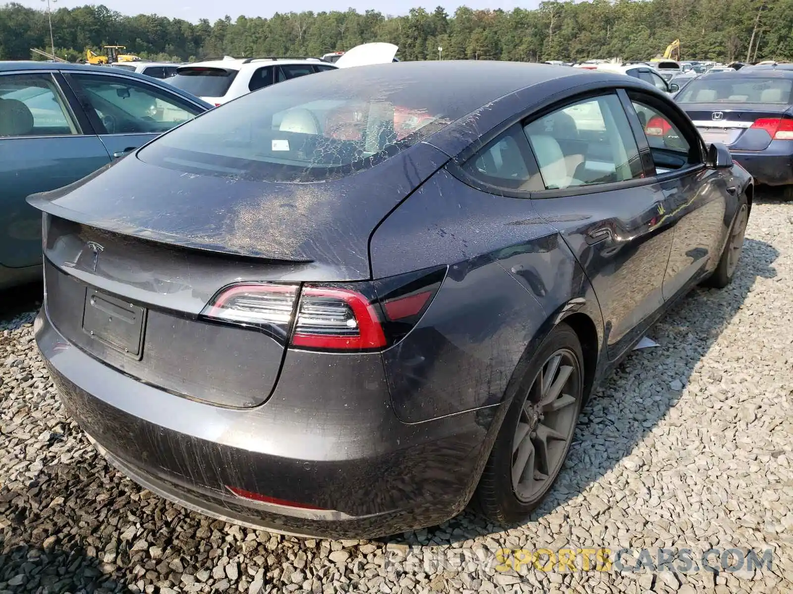 4 Фотография поврежденного автомобиля 5YJ3E1EAXMF854376 TESLA MODEL 3 2021