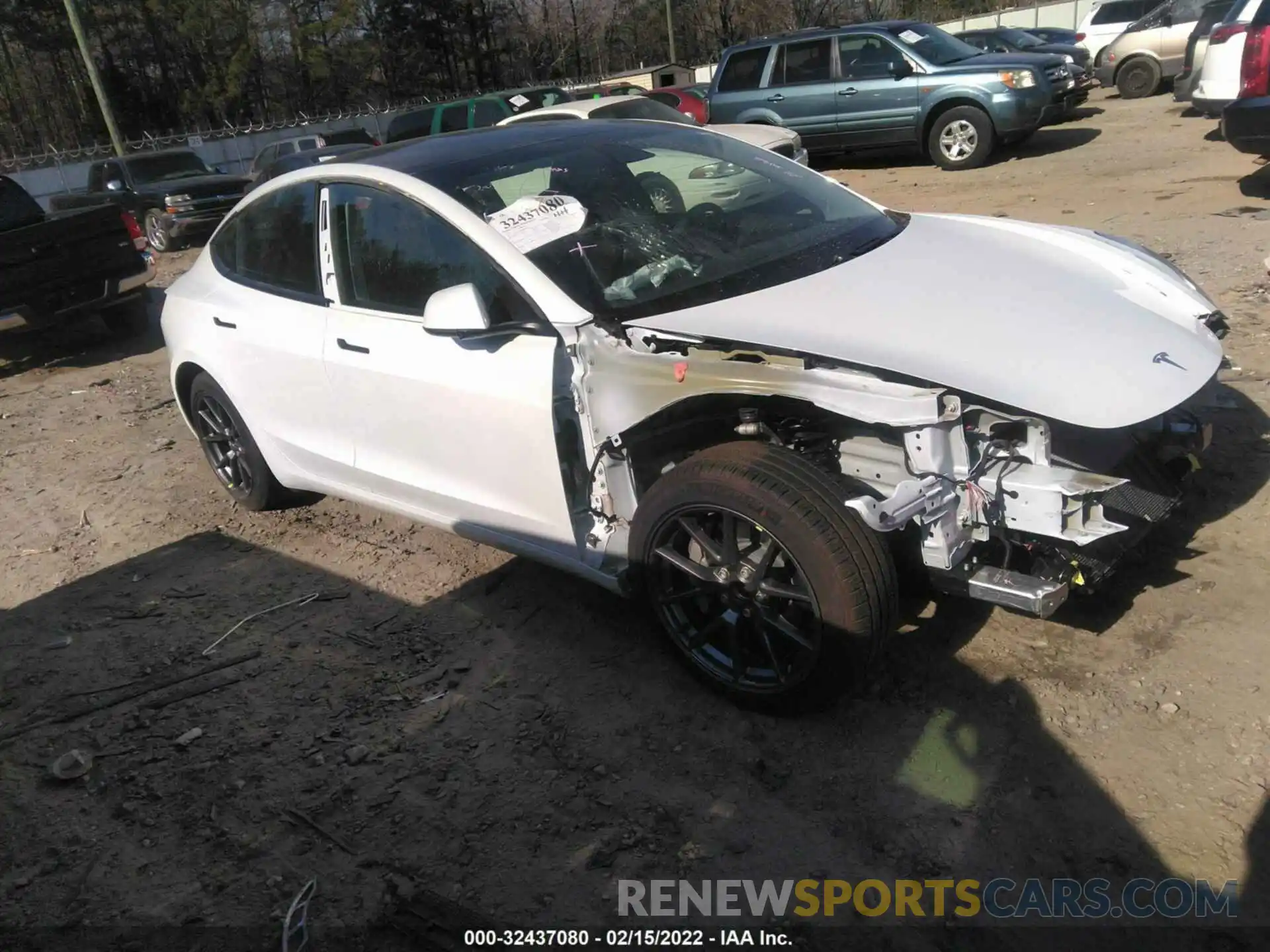 1 Photograph of a damaged car 5YJ3E1EAXMF854751 TESLA MODEL 3 2021