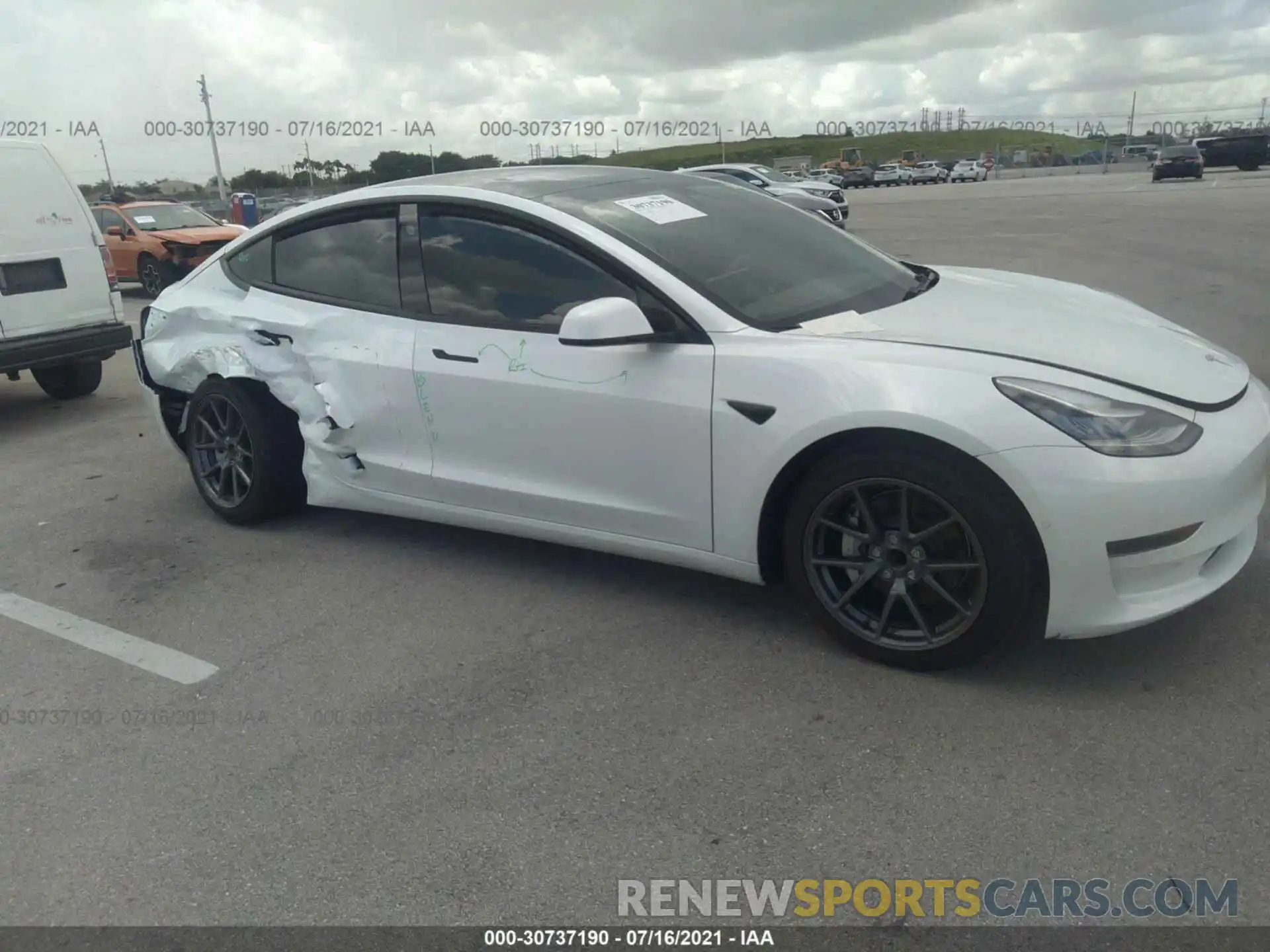 6 Photograph of a damaged car 5YJ3E1EAXMF854815 TESLA MODEL 3 2021