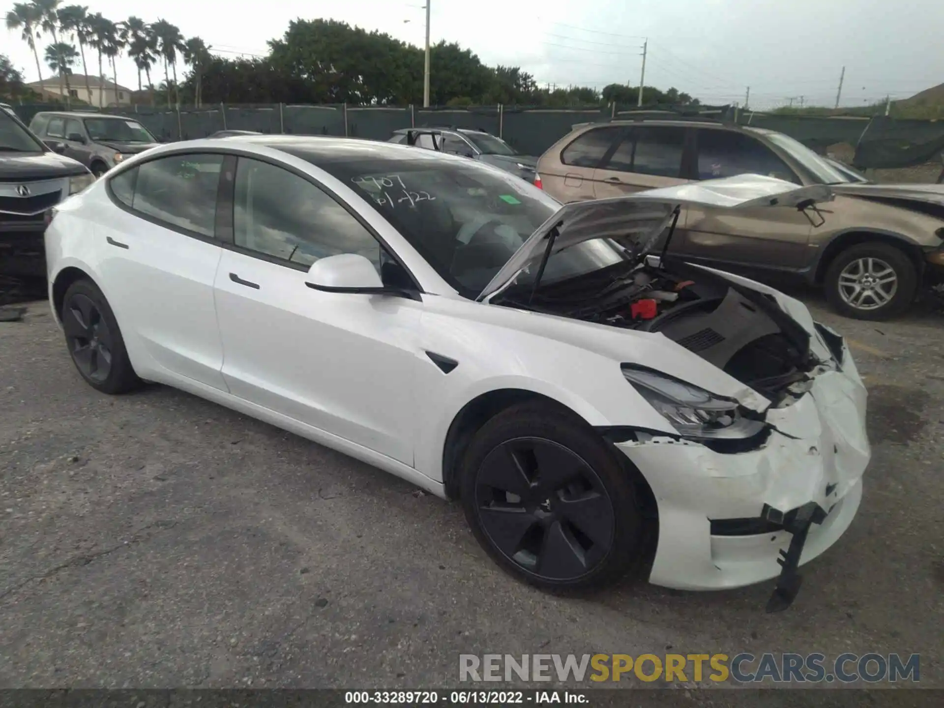 1 Photograph of a damaged car 5YJ3E1EAXMF859707 TESLA MODEL 3 2021