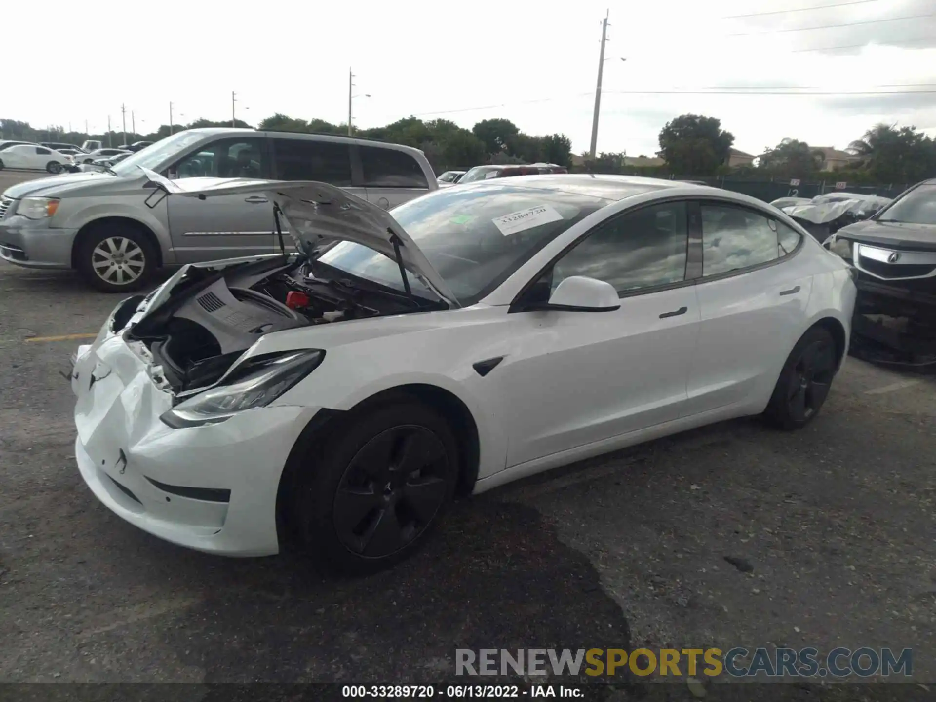 2 Photograph of a damaged car 5YJ3E1EAXMF859707 TESLA MODEL 3 2021