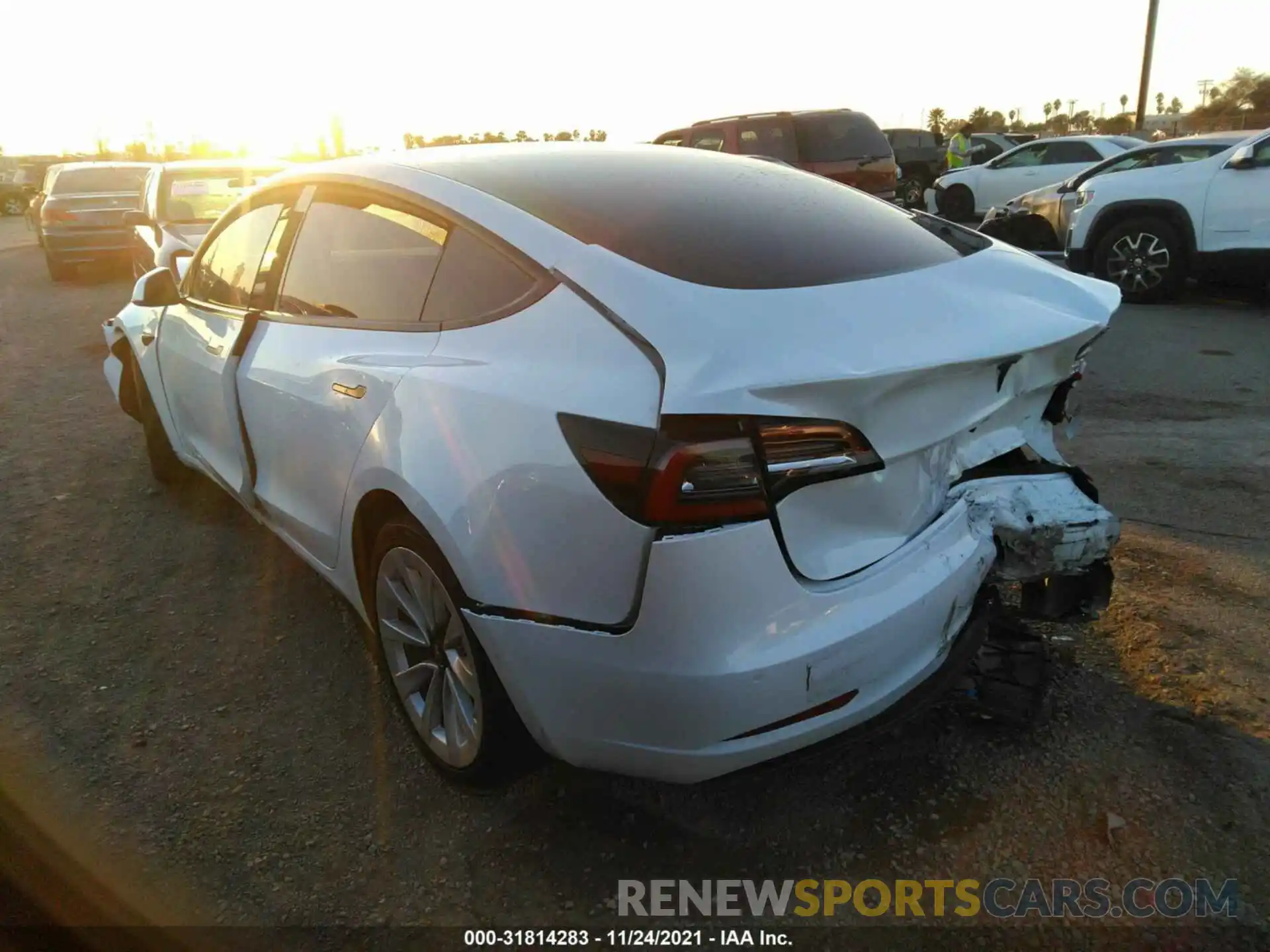 3 Photograph of a damaged car 5YJ3E1EAXMF861263 TESLA MODEL 3 2021