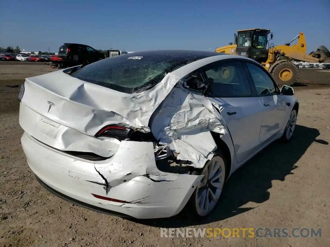 4 Photograph of a damaged car 5YJ3E1EAXMF870402 TESLA MODEL 3 2021