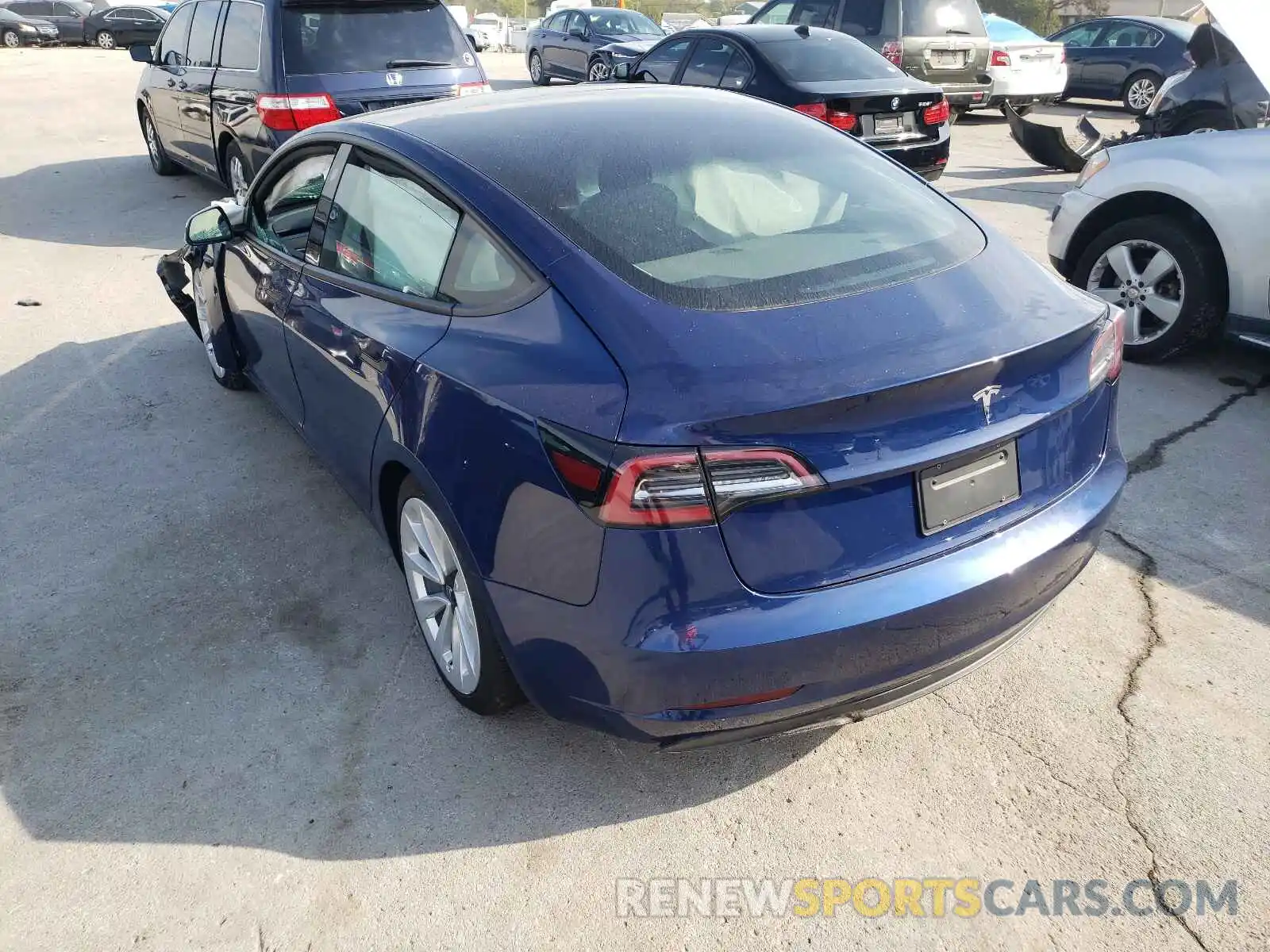 3 Photograph of a damaged car 5YJ3E1EAXMF870478 TESLA MODEL 3 2021