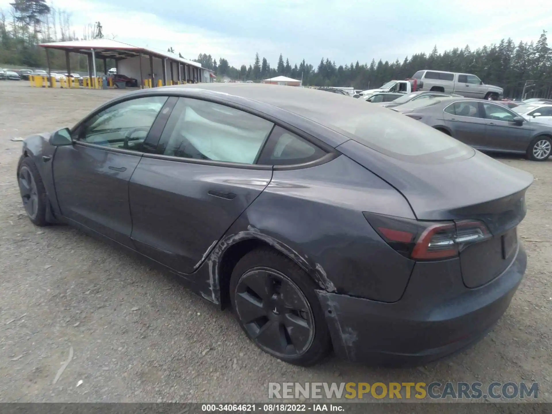 3 Photograph of a damaged car 5YJ3E1EAXMF873834 TESLA MODEL 3 2021