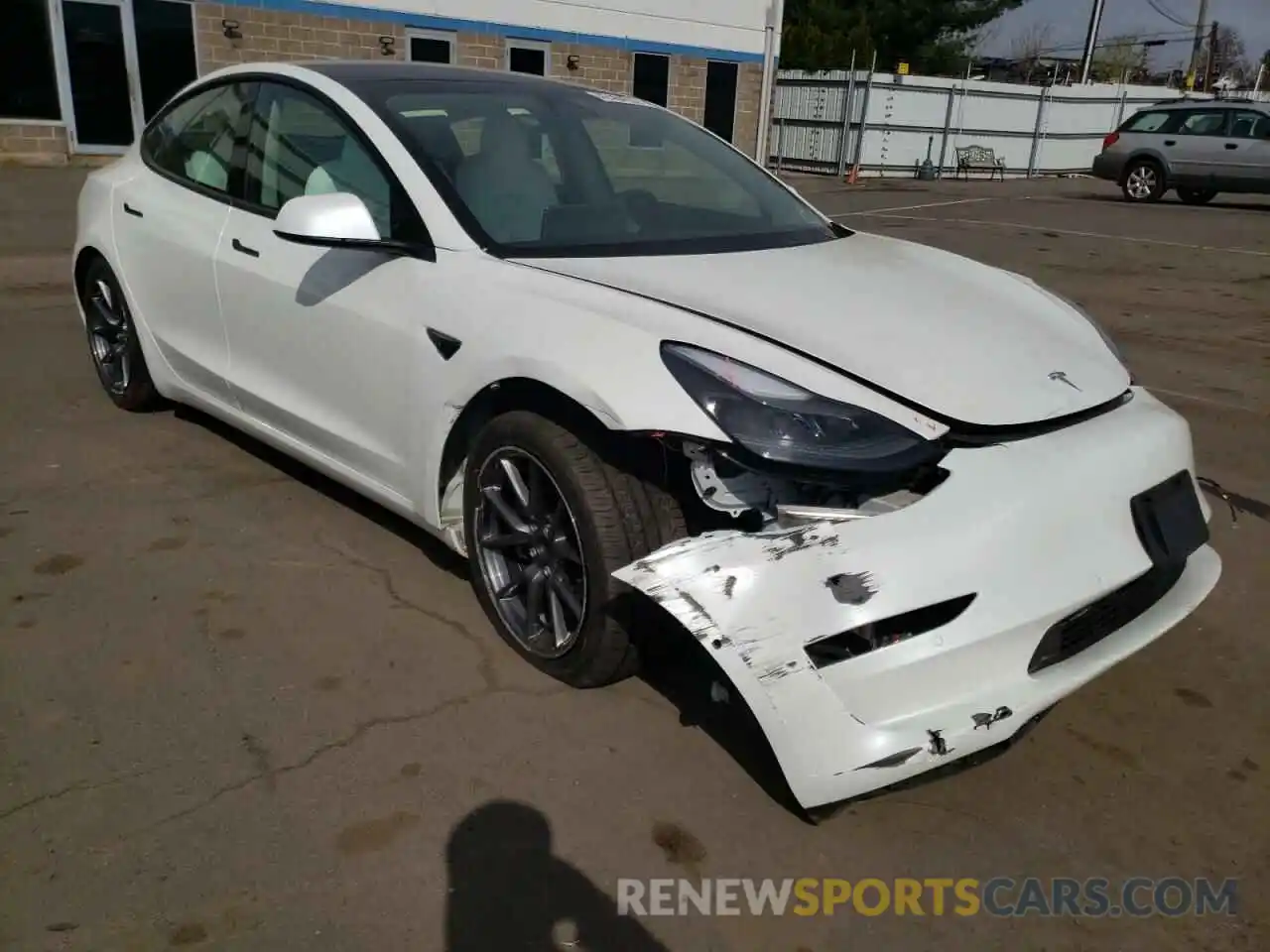 1 Photograph of a damaged car 5YJ3E1EAXMF915953 TESLA MODEL 3 2021