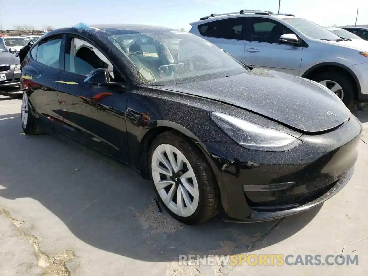 1 Photograph of a damaged car 5YJ3E1EAXMF918576 TESLA MODEL 3 2021