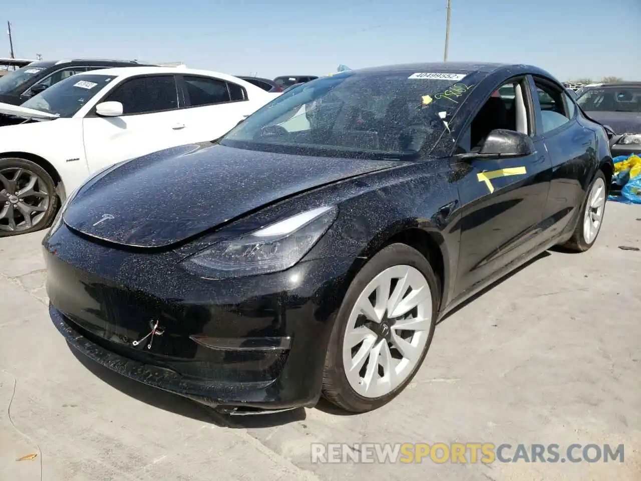 2 Photograph of a damaged car 5YJ3E1EAXMF918576 TESLA MODEL 3 2021