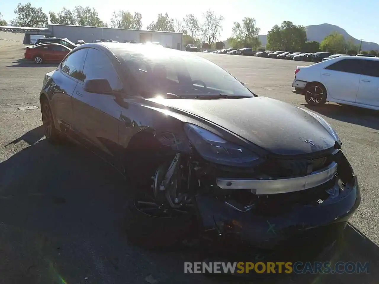 1 Photograph of a damaged car 5YJ3E1EAXMF920845 TESLA MODEL 3 2021