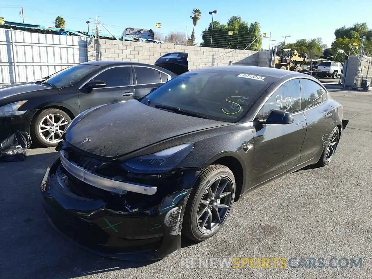 2 Photograph of a damaged car 5YJ3E1EAXMF920845 TESLA MODEL 3 2021