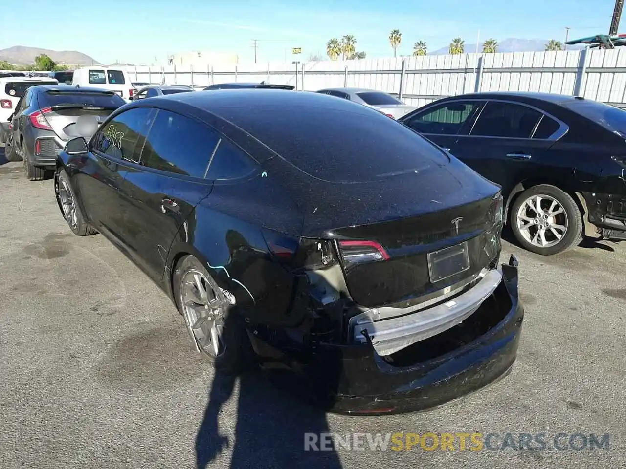 3 Photograph of a damaged car 5YJ3E1EAXMF920845 TESLA MODEL 3 2021