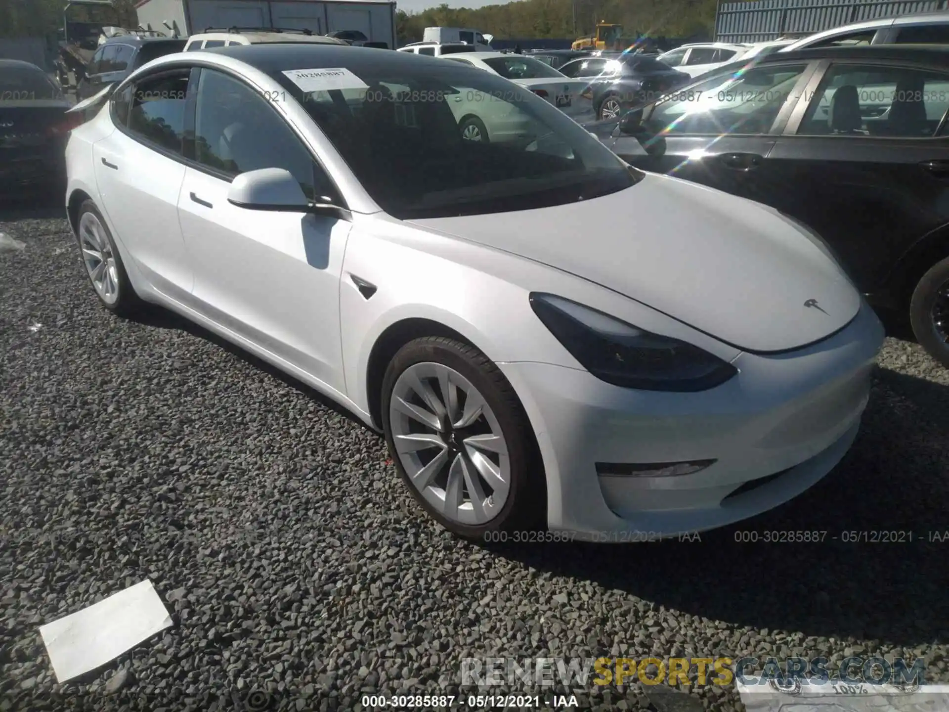 1 Photograph of a damaged car 5YJ3E1EAXMF921994 TESLA MODEL 3 2021