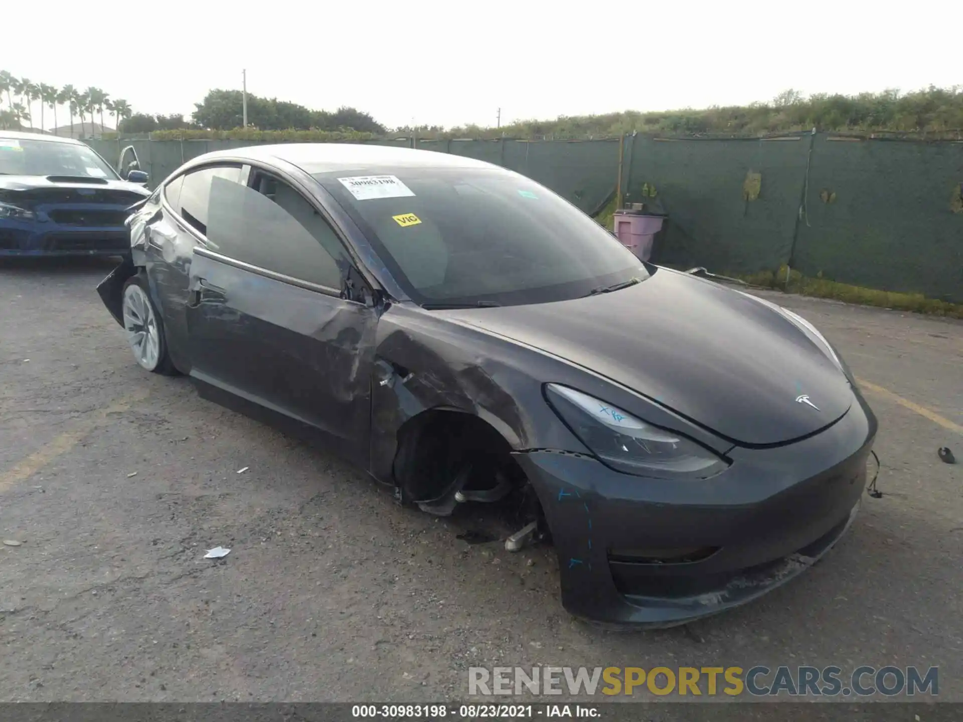 1 Photograph of a damaged car 5YJ3E1EAXMF922126 TESLA MODEL 3 2021