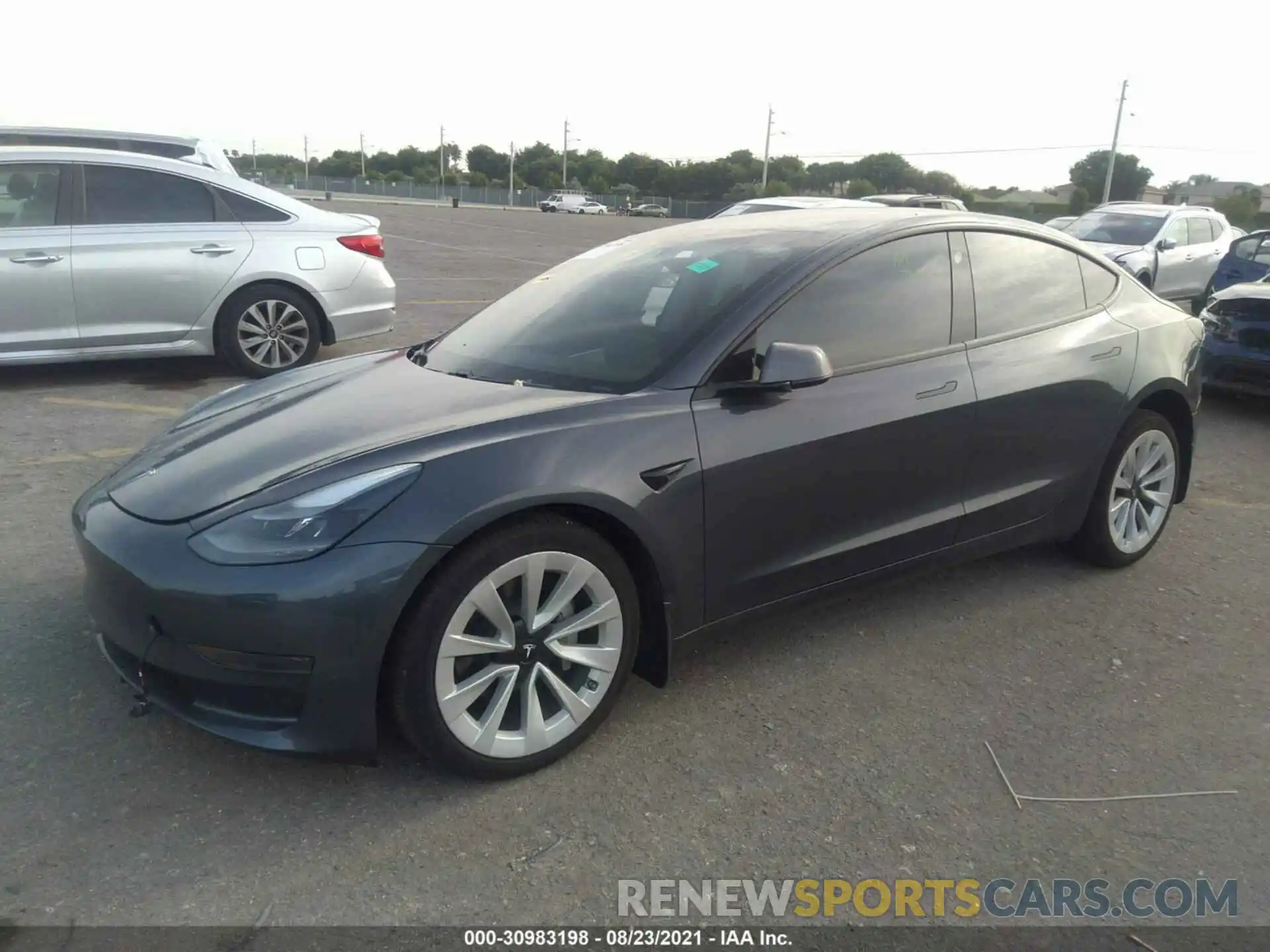 2 Photograph of a damaged car 5YJ3E1EAXMF922126 TESLA MODEL 3 2021