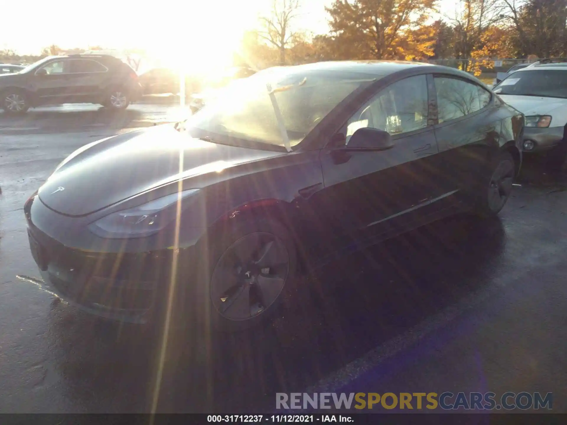 2 Photograph of a damaged car 5YJ3E1EAXMF923017 TESLA MODEL 3 2021