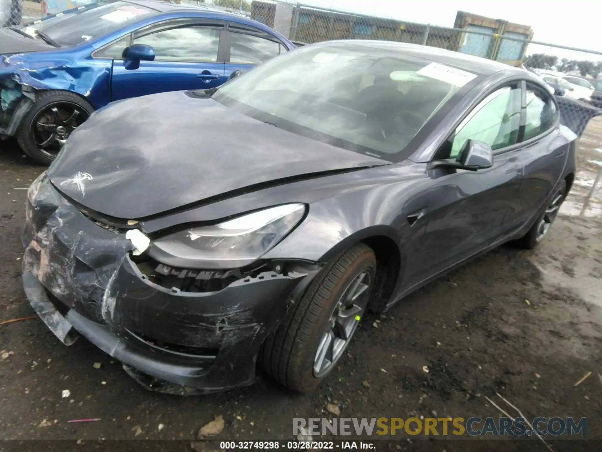 2 Photograph of a damaged car 5YJ3E1EAXMF930209 TESLA MODEL 3 2021