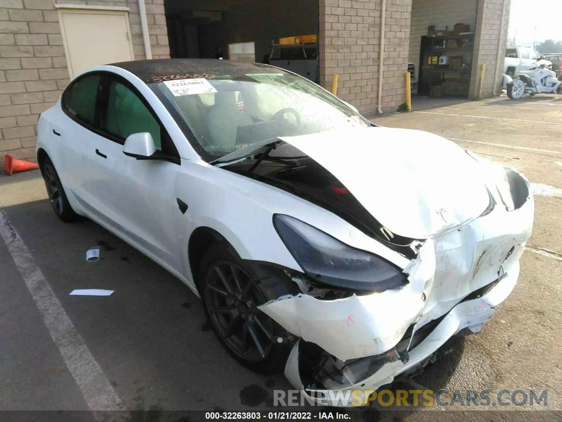 1 Photograph of a damaged car 5YJ3E1EAXMF941601 TESLA MODEL 3 2021