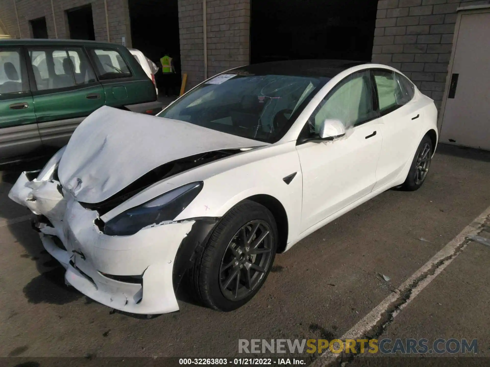 2 Photograph of a damaged car 5YJ3E1EAXMF941601 TESLA MODEL 3 2021