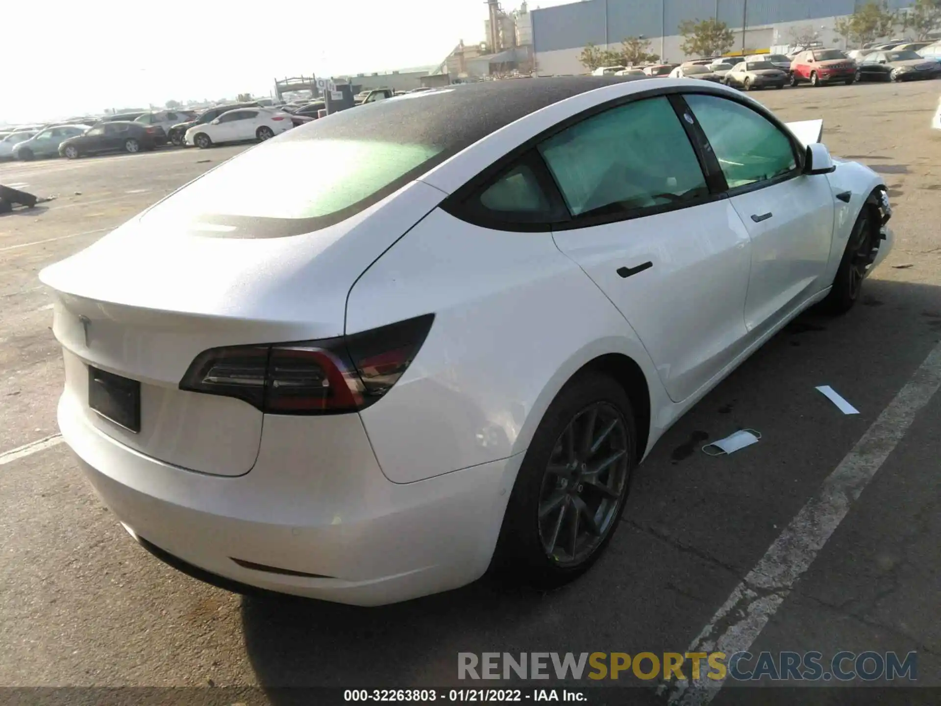 4 Фотография поврежденного автомобиля 5YJ3E1EAXMF941601 TESLA MODEL 3 2021