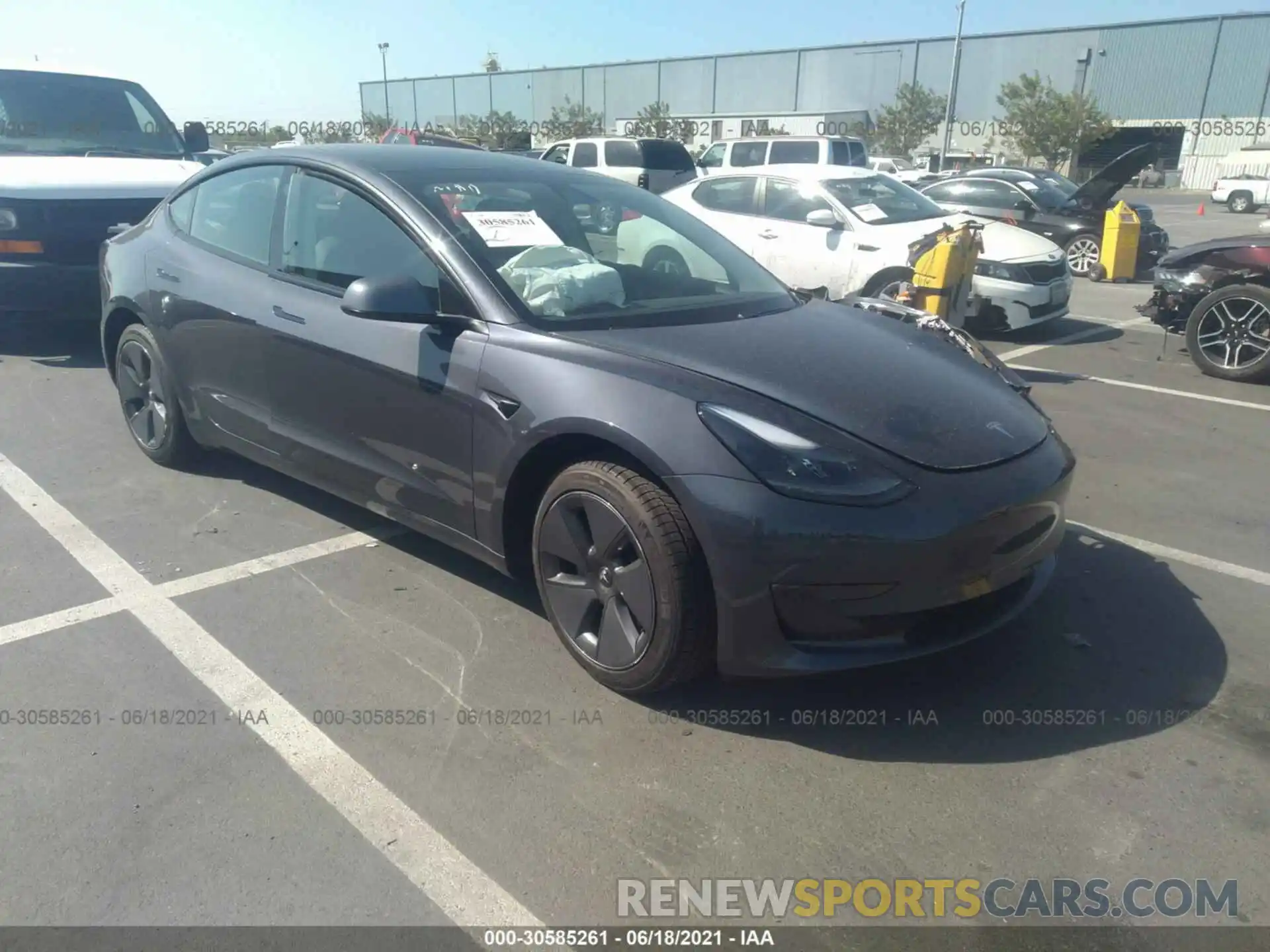 1 Photograph of a damaged car 5YJ3E1EAXMF961234 TESLA MODEL 3 2021