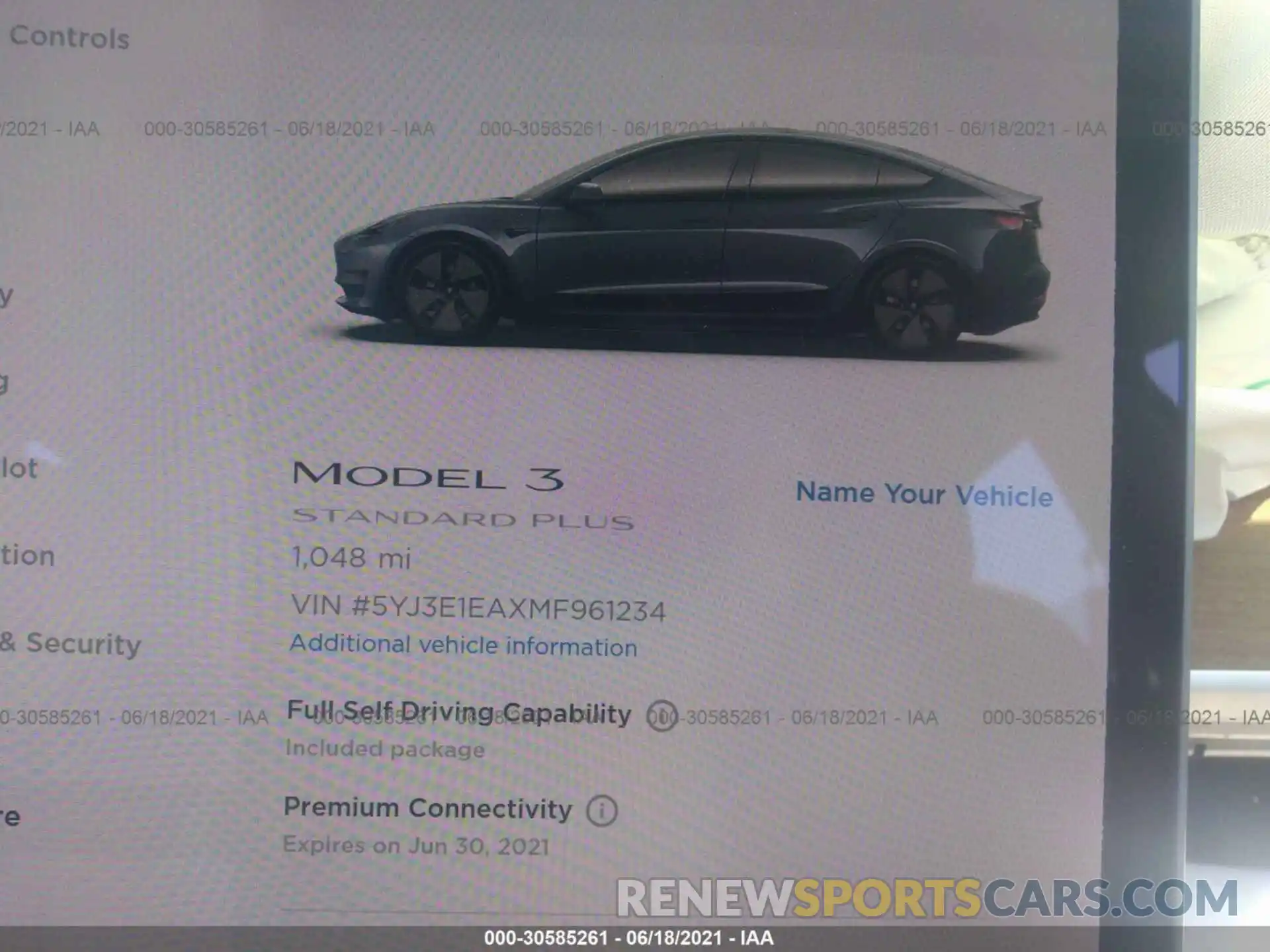 7 Photograph of a damaged car 5YJ3E1EAXMF961234 TESLA MODEL 3 2021