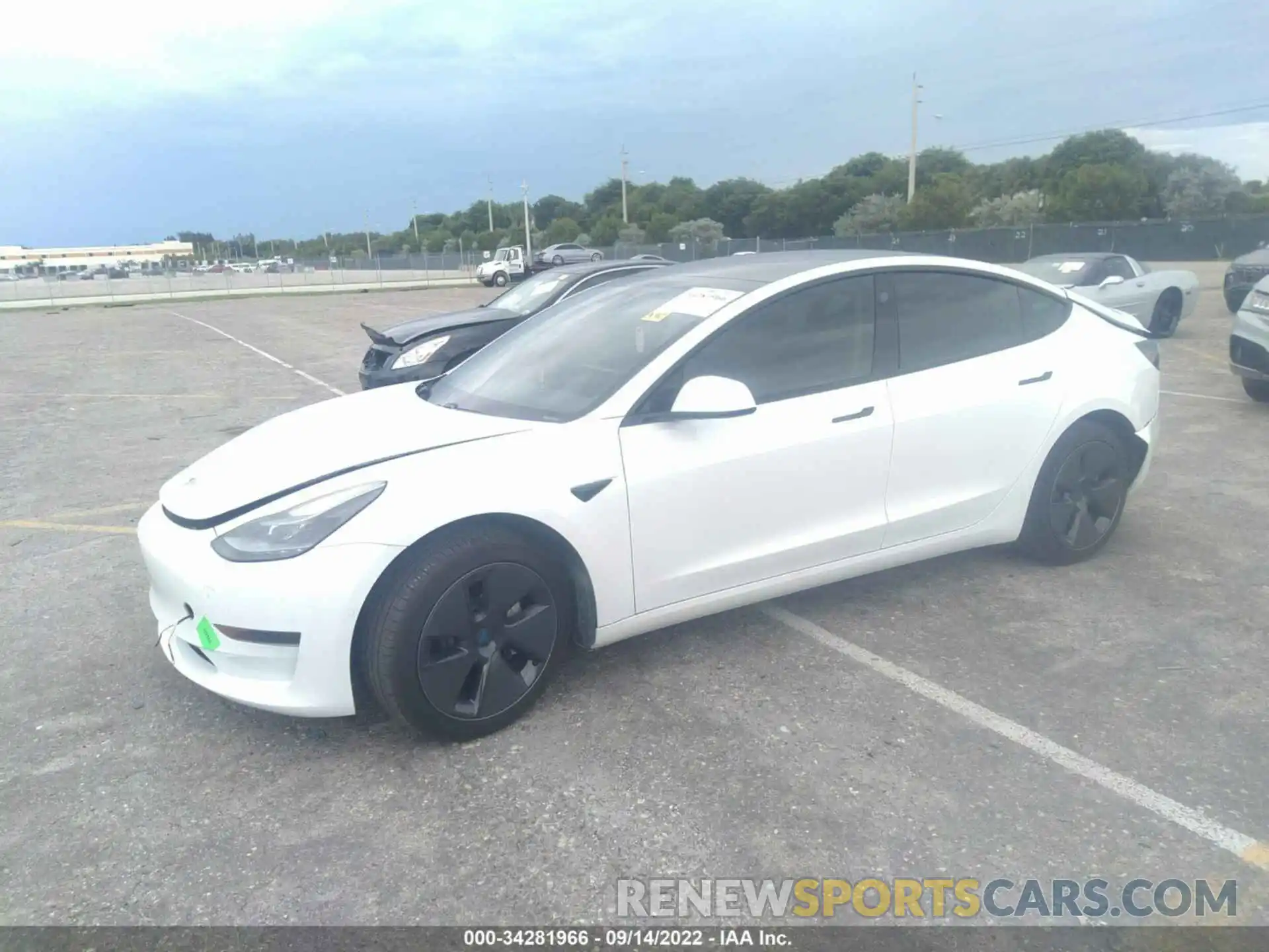 2 Photograph of a damaged car 5YJ3E1EAXMF969091 TESLA MODEL 3 2021