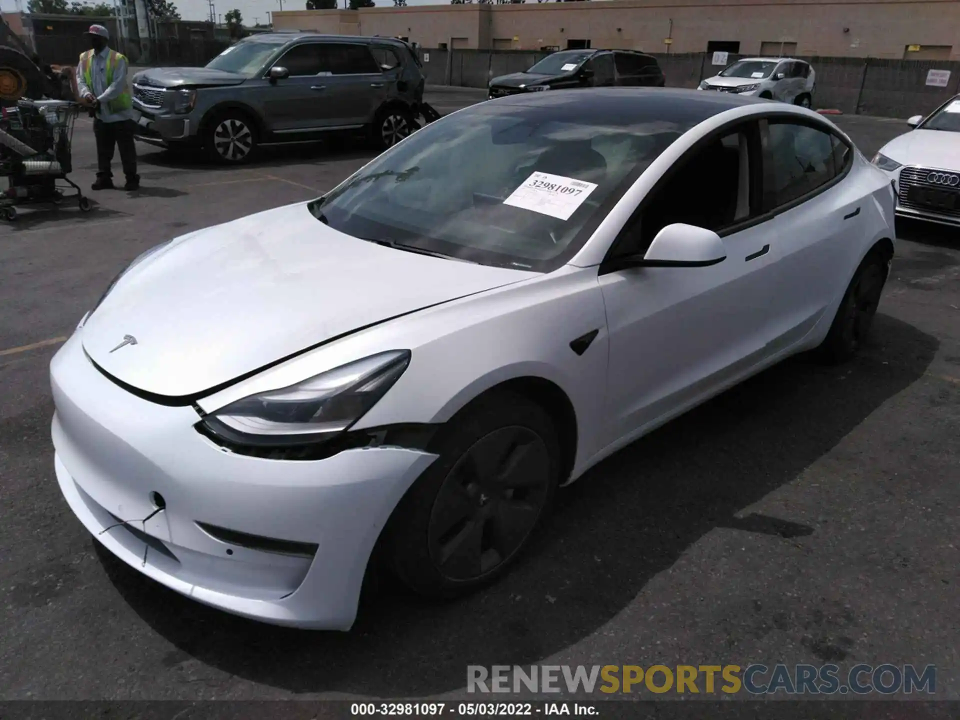 2 Photograph of a damaged car 5YJ3E1EAXMF976266 TESLA MODEL 3 2021