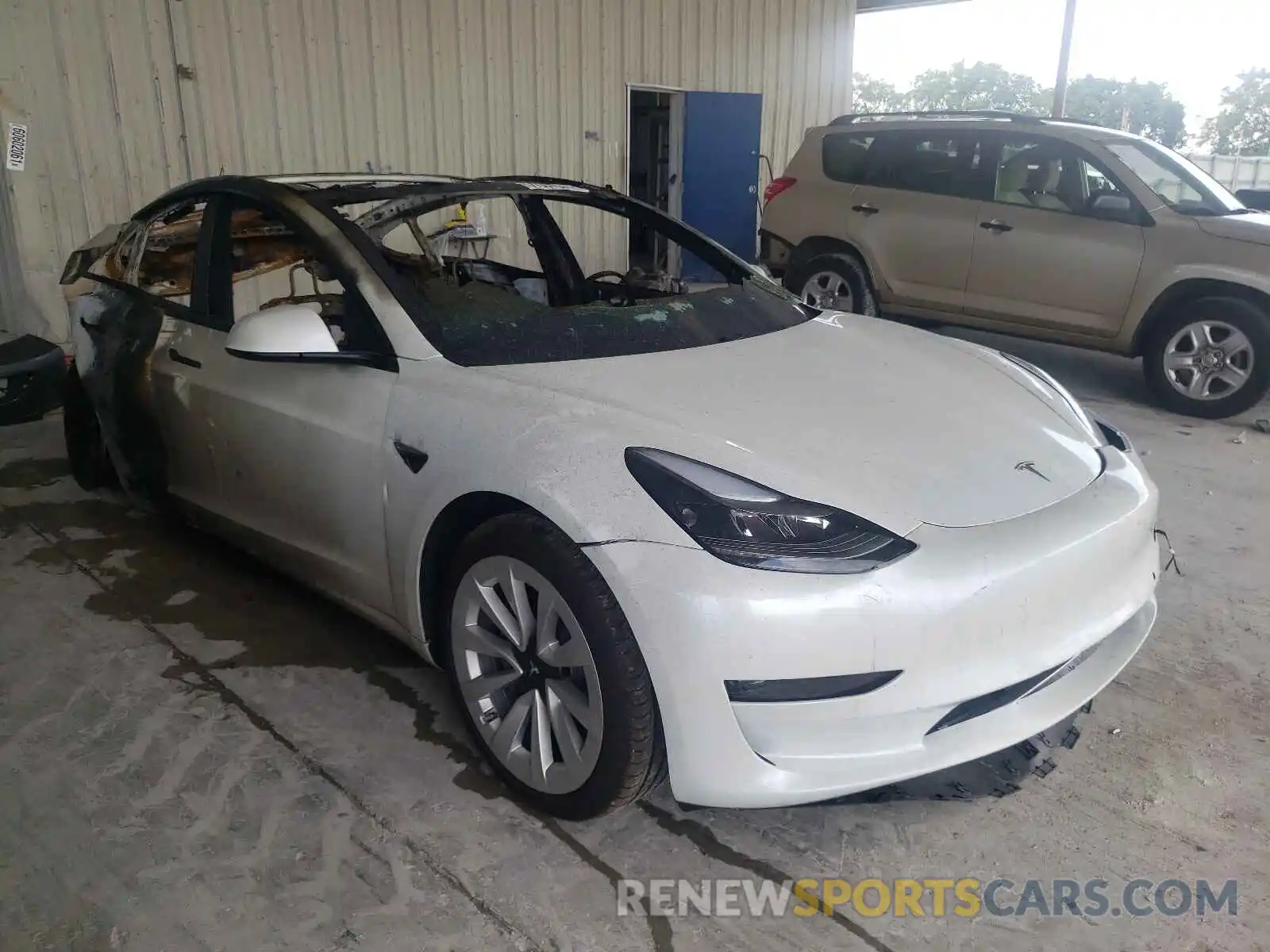 1 Photograph of a damaged car 5YJ3E1EAXMF978583 TESLA MODEL 3 2021