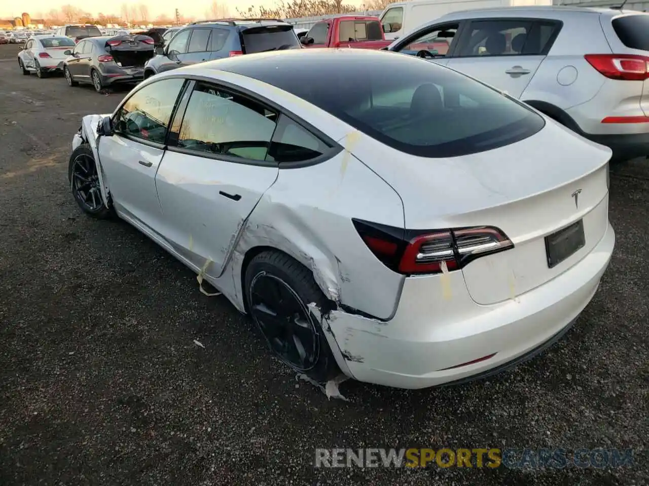 3 Photograph of a damaged car 5YJ3E1EAXMF985971 TESLA MODEL 3 2021