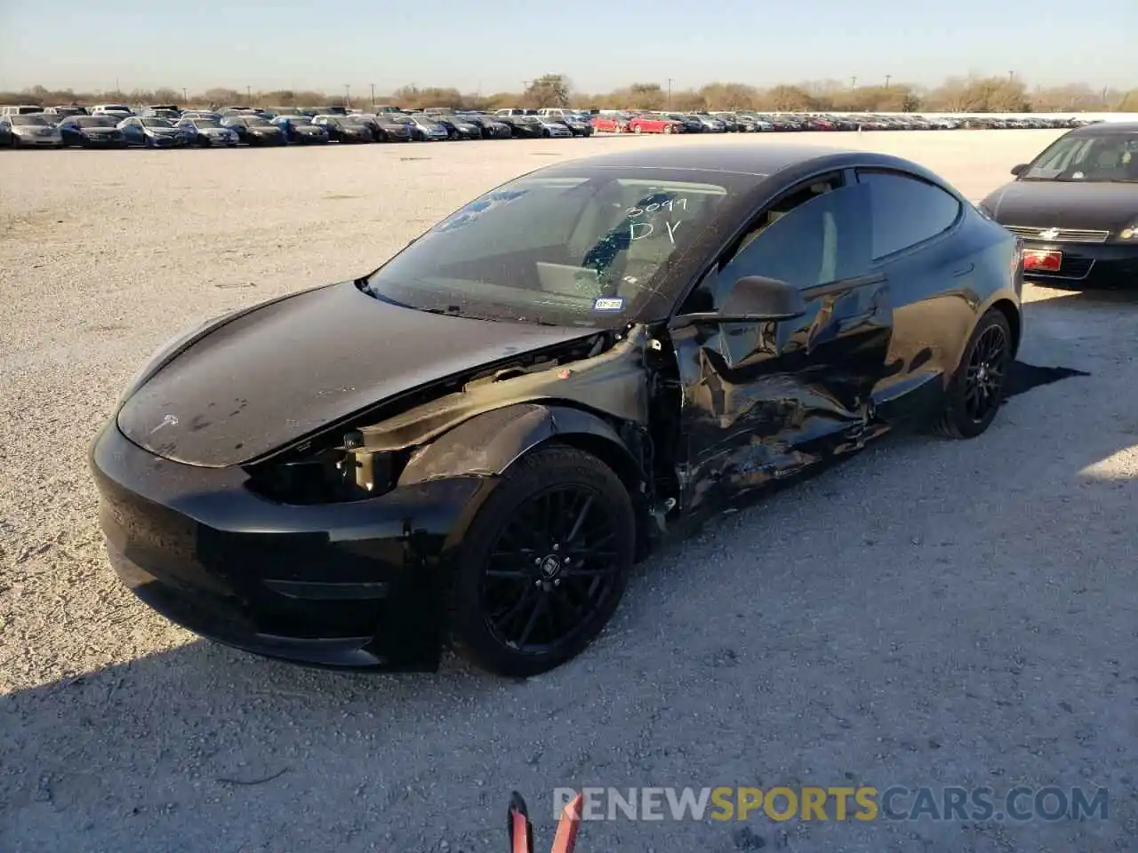 2 Photograph of a damaged car 5YJ3E1EAXMF986800 TESLA MODEL 3 2021