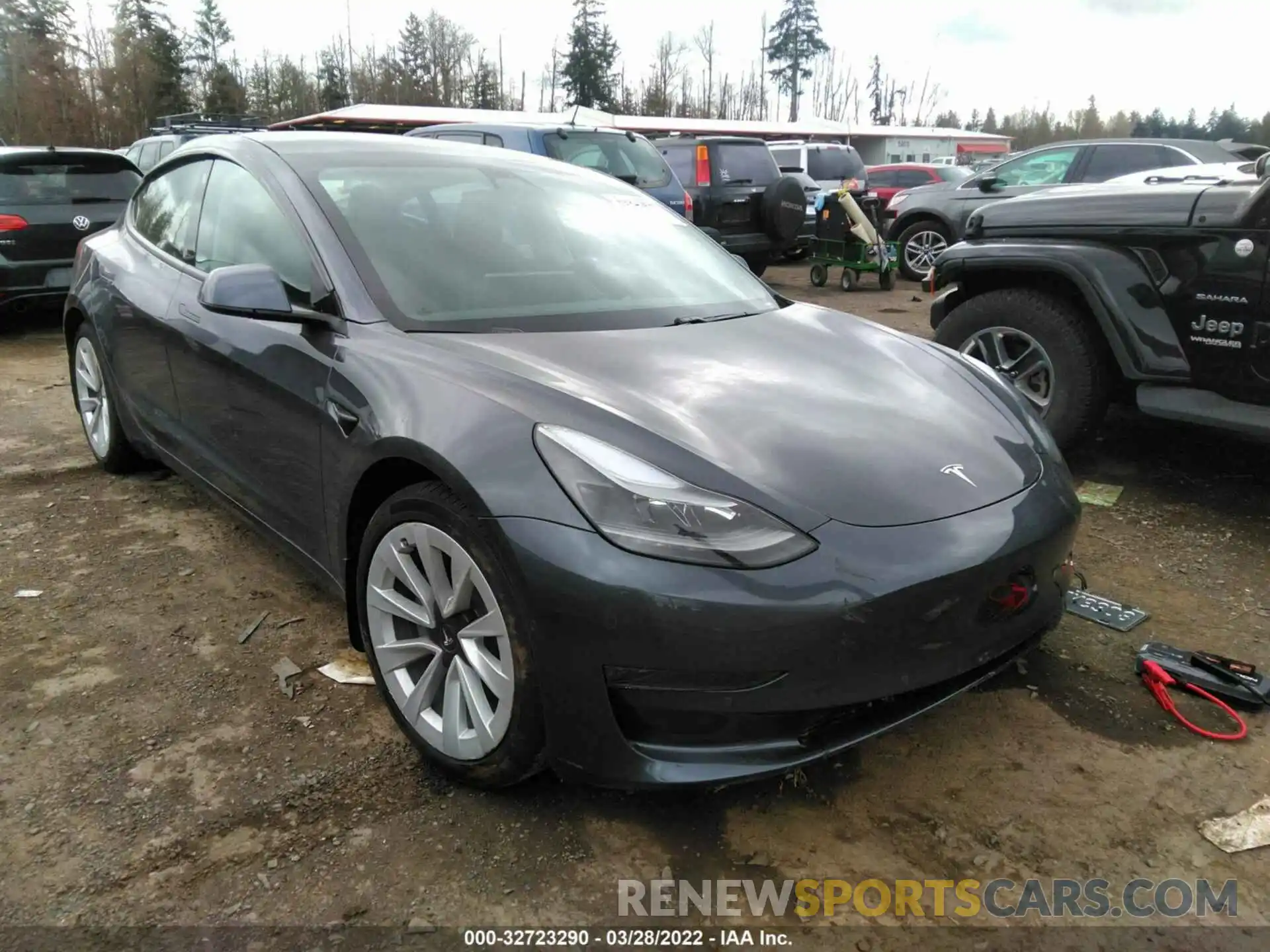 1 Фотография поврежденного автомобиля 5YJ3E1EAXMF987185 TESLA MODEL 3 2021