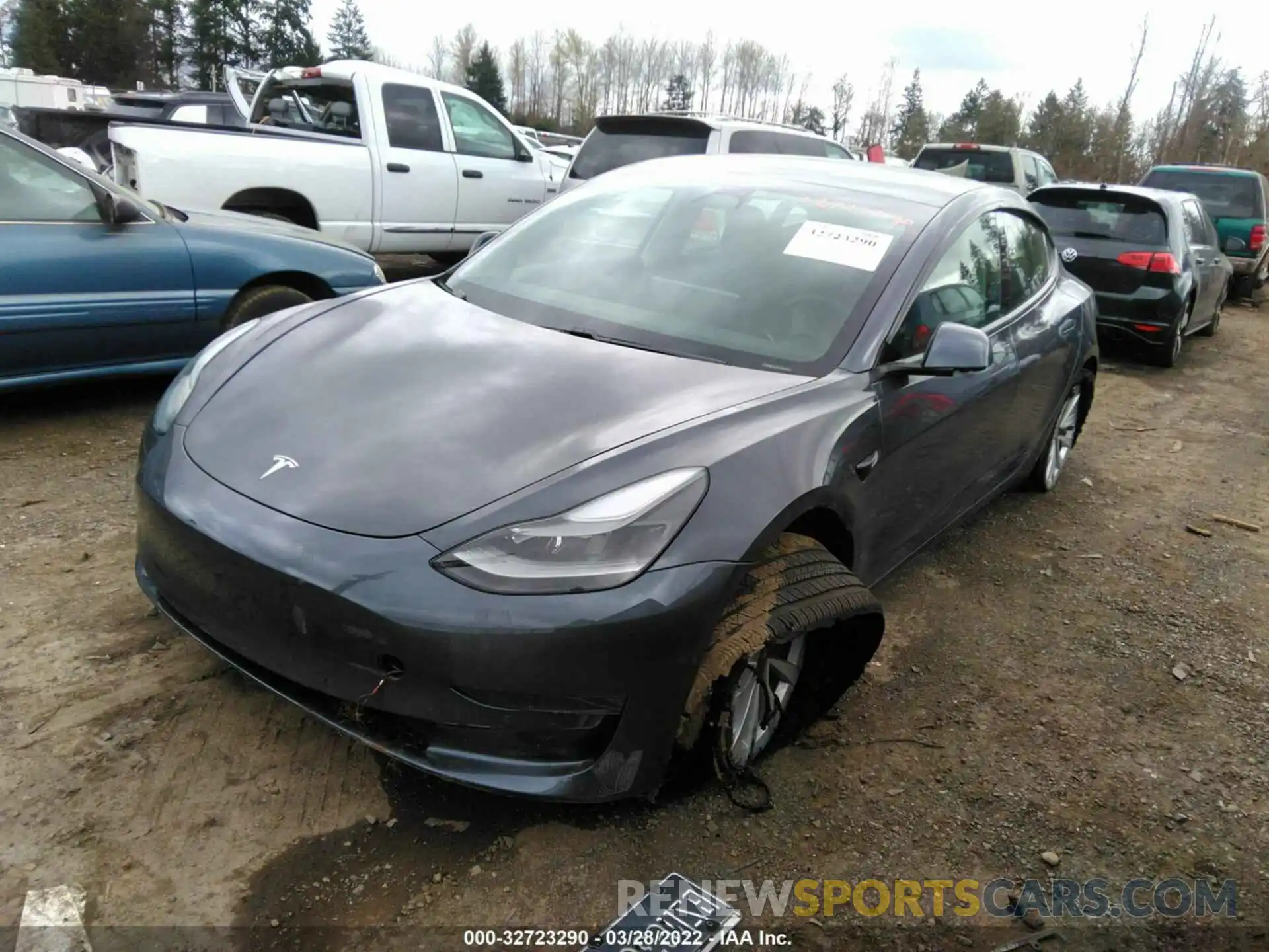 2 Фотография поврежденного автомобиля 5YJ3E1EAXMF987185 TESLA MODEL 3 2021