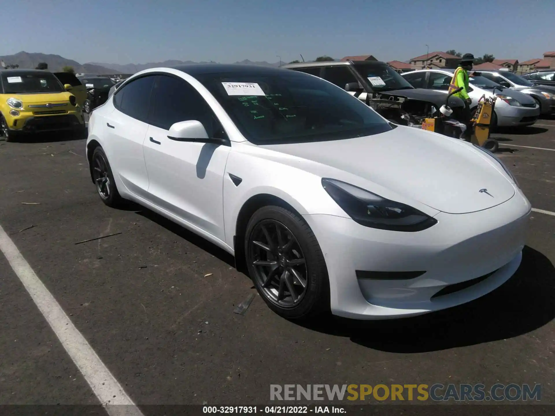 1 Photograph of a damaged car 5YJ3E1EAXMF989888 TESLA MODEL 3 2021