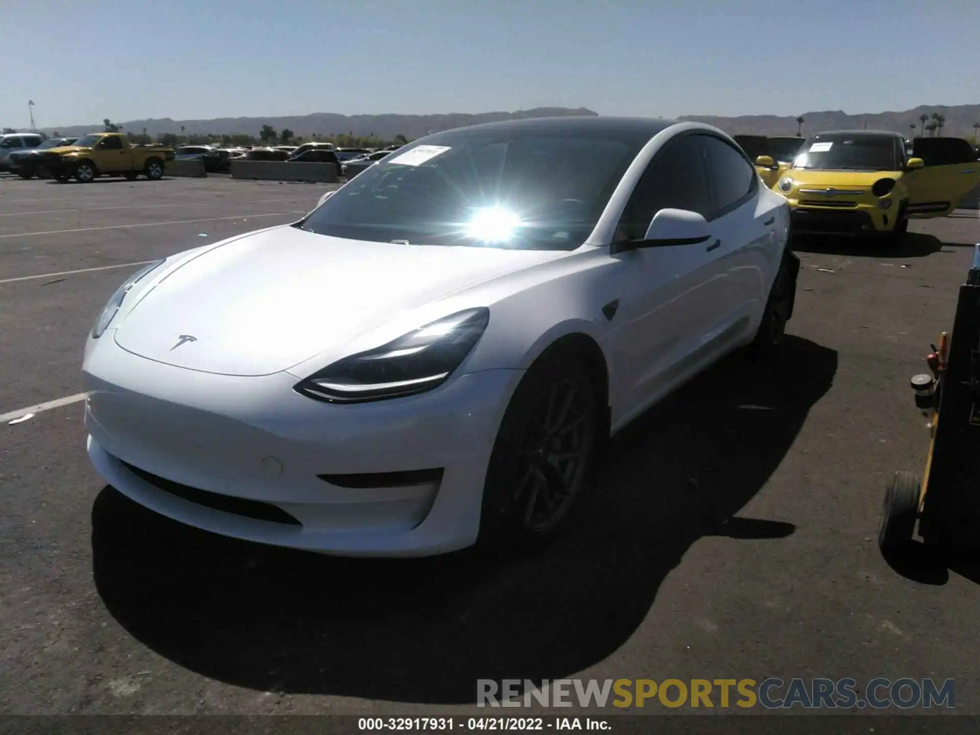 2 Photograph of a damaged car 5YJ3E1EAXMF989888 TESLA MODEL 3 2021