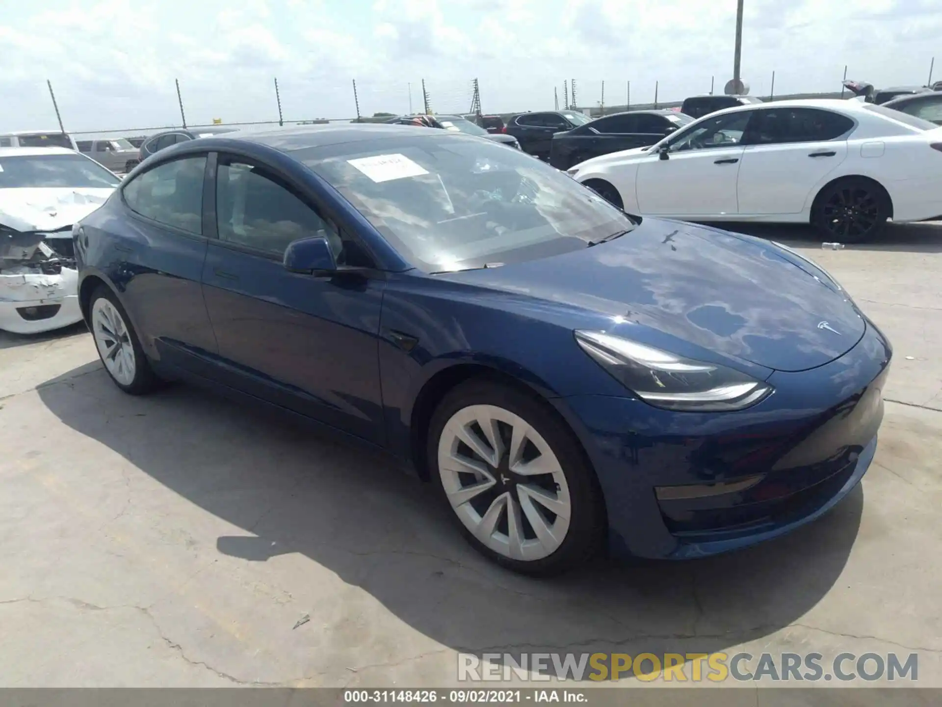 1 Photograph of a damaged car 5YJ3E1EAXMF998364 TESLA MODEL 3 2021