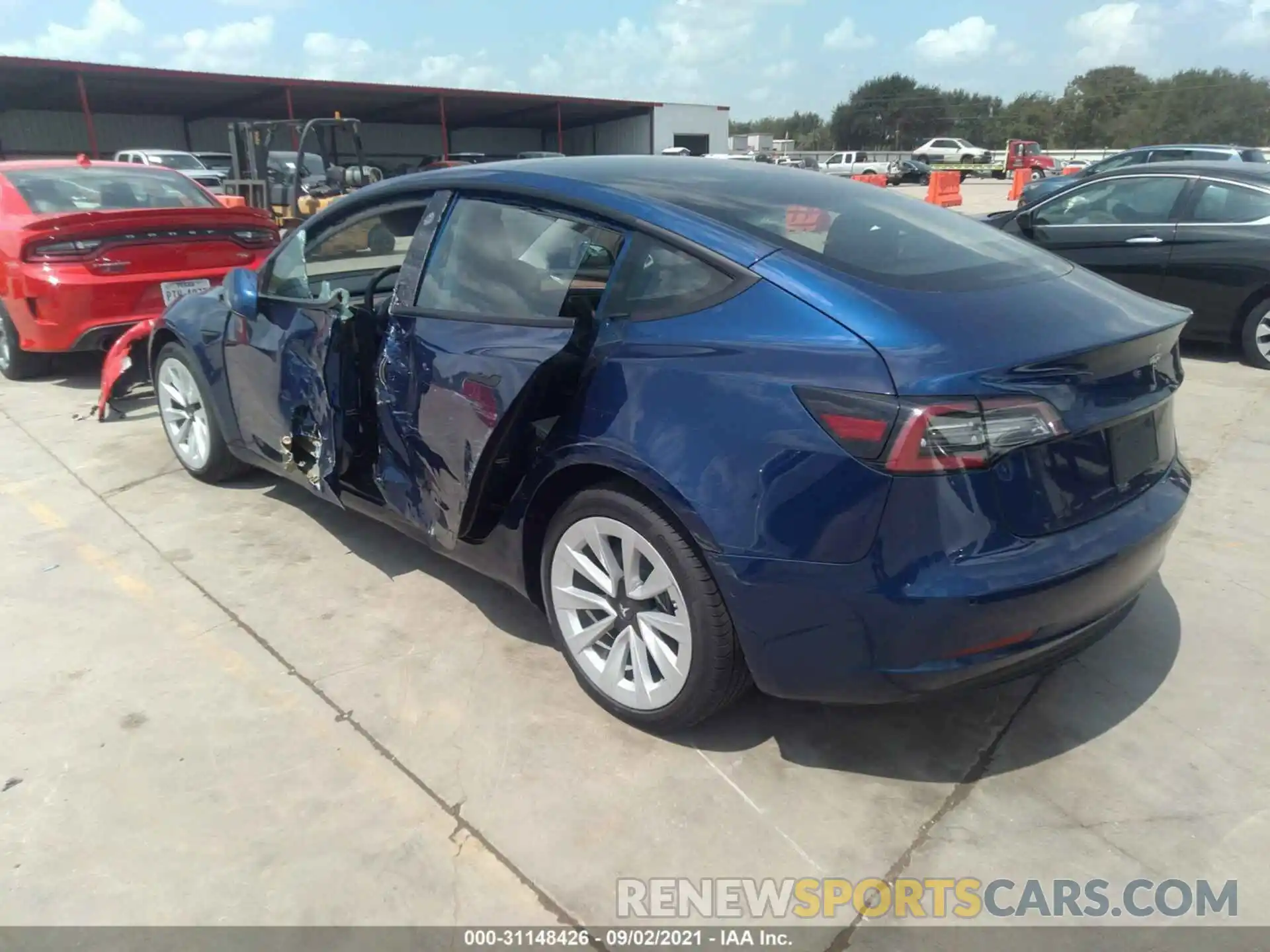 3 Photograph of a damaged car 5YJ3E1EAXMF998364 TESLA MODEL 3 2021