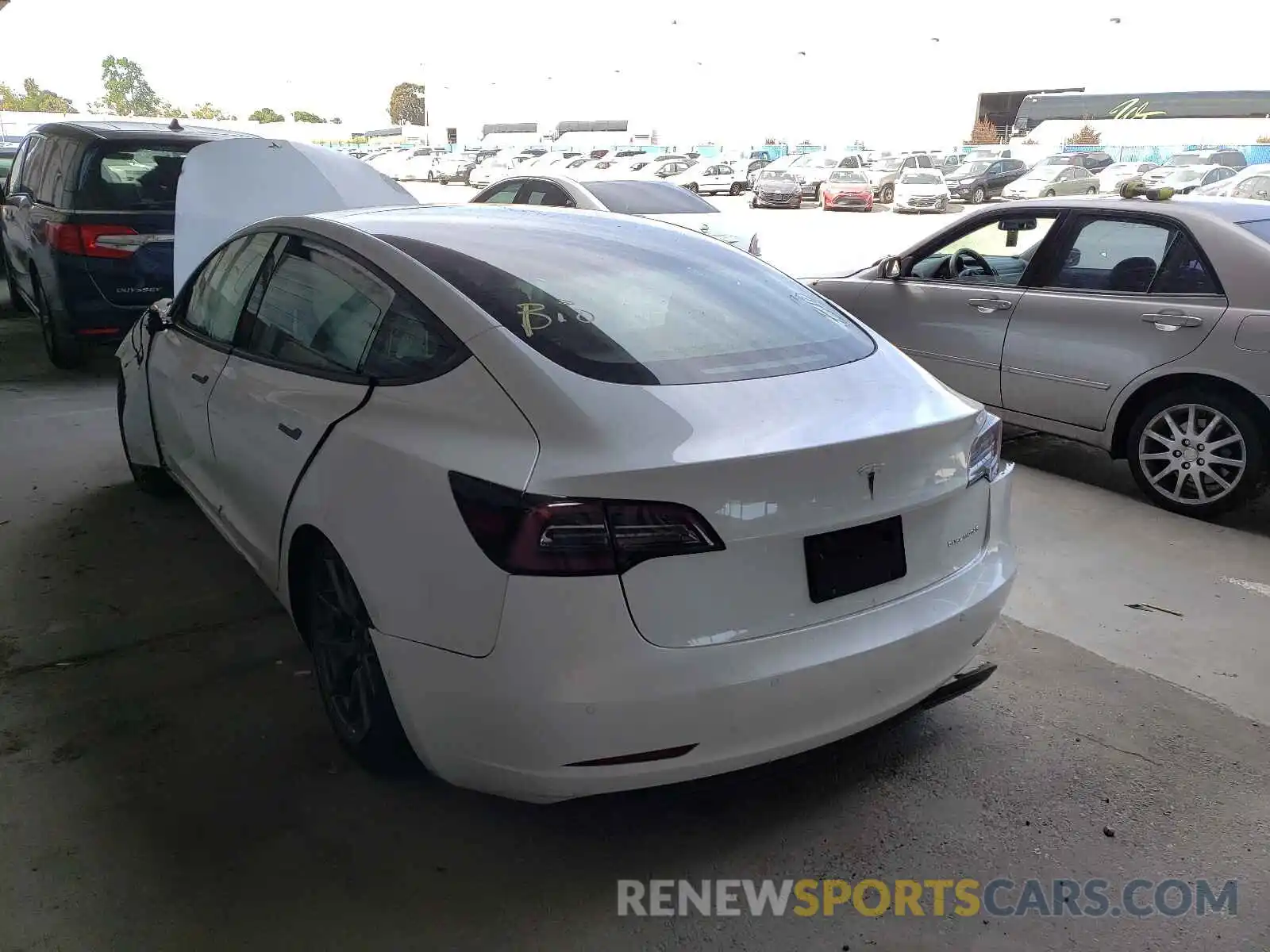 3 Photograph of a damaged car 5YJ3E1EB0MF003244 TESLA MODEL 3 2021