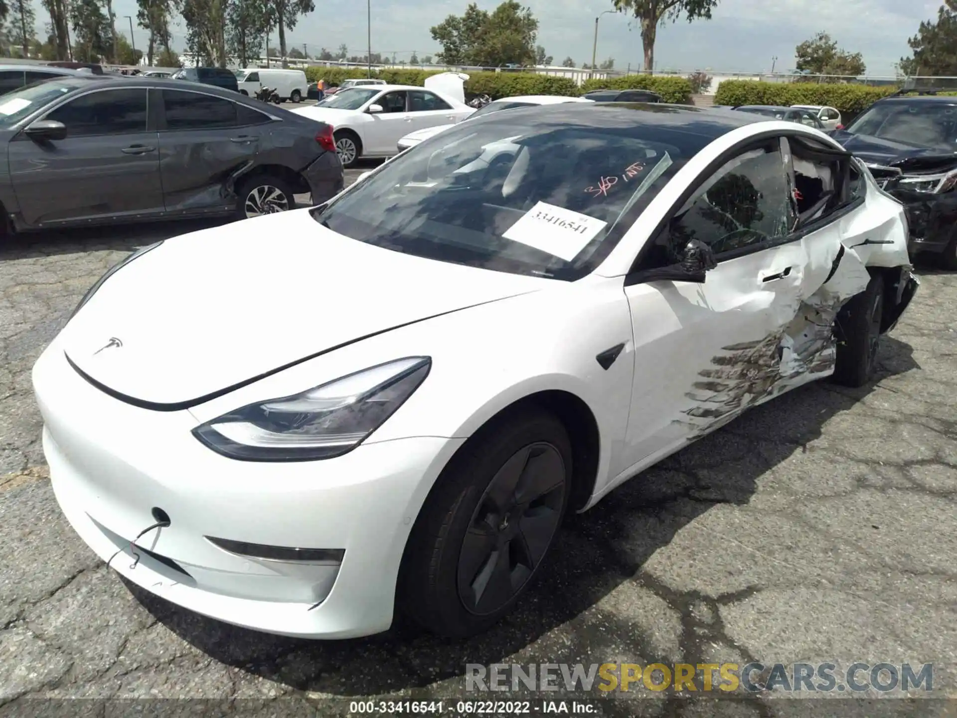 2 Фотография поврежденного автомобиля 5YJ3E1EB0MF003258 TESLA MODEL 3 2021