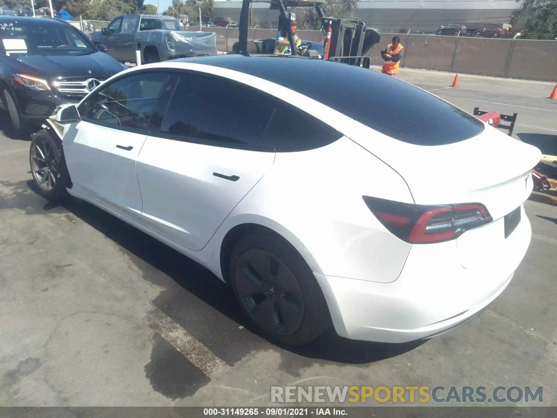 3 Photograph of a damaged car 5YJ3E1EB0MF007083 TESLA MODEL 3 2021