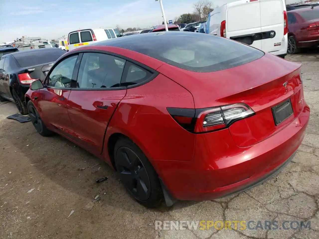 3 Photograph of a damaged car 5YJ3E1EB0MF029472 TESLA MODEL 3 2021